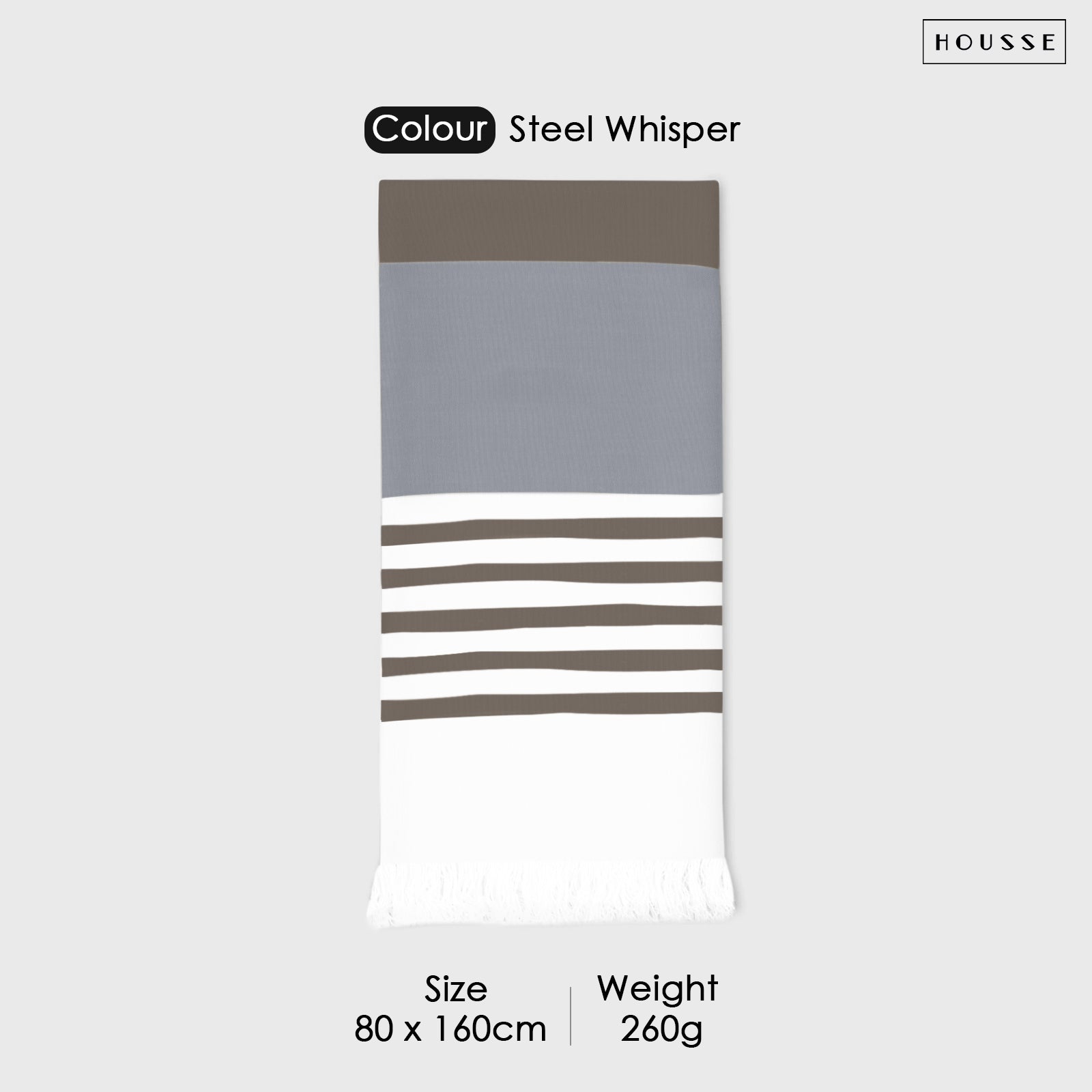 HOUSSE Bold Stripe 100% Bamboo Extra Large Bath Towel | Ultra Soft, Absorbent, Light Weight, & Quick Dry Towel for Bath, Travel, Gym, Beach, Pool, and Yoga | 80 X 160 cms