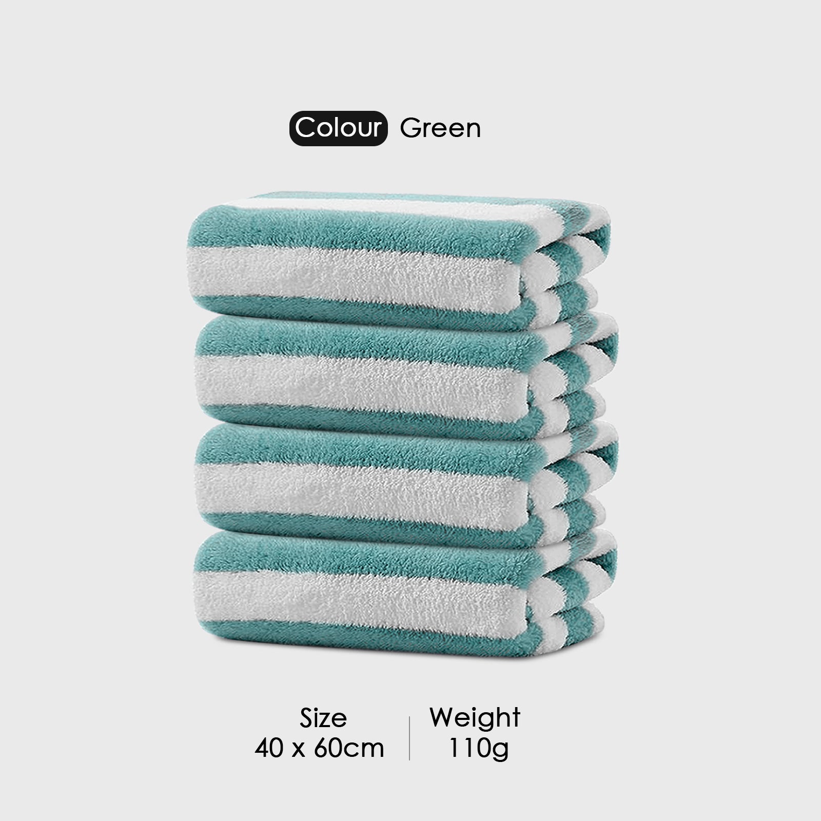 HOUSSE Microfiber Blaze Hand Towel for Women & Men | Quick Dry | Ultra Absorbent |Perfect for Bathroom |Sports | Travel | Ideal for Workout | Spa| Beach | Fitness | 360 GSM (Grey, 40x60)