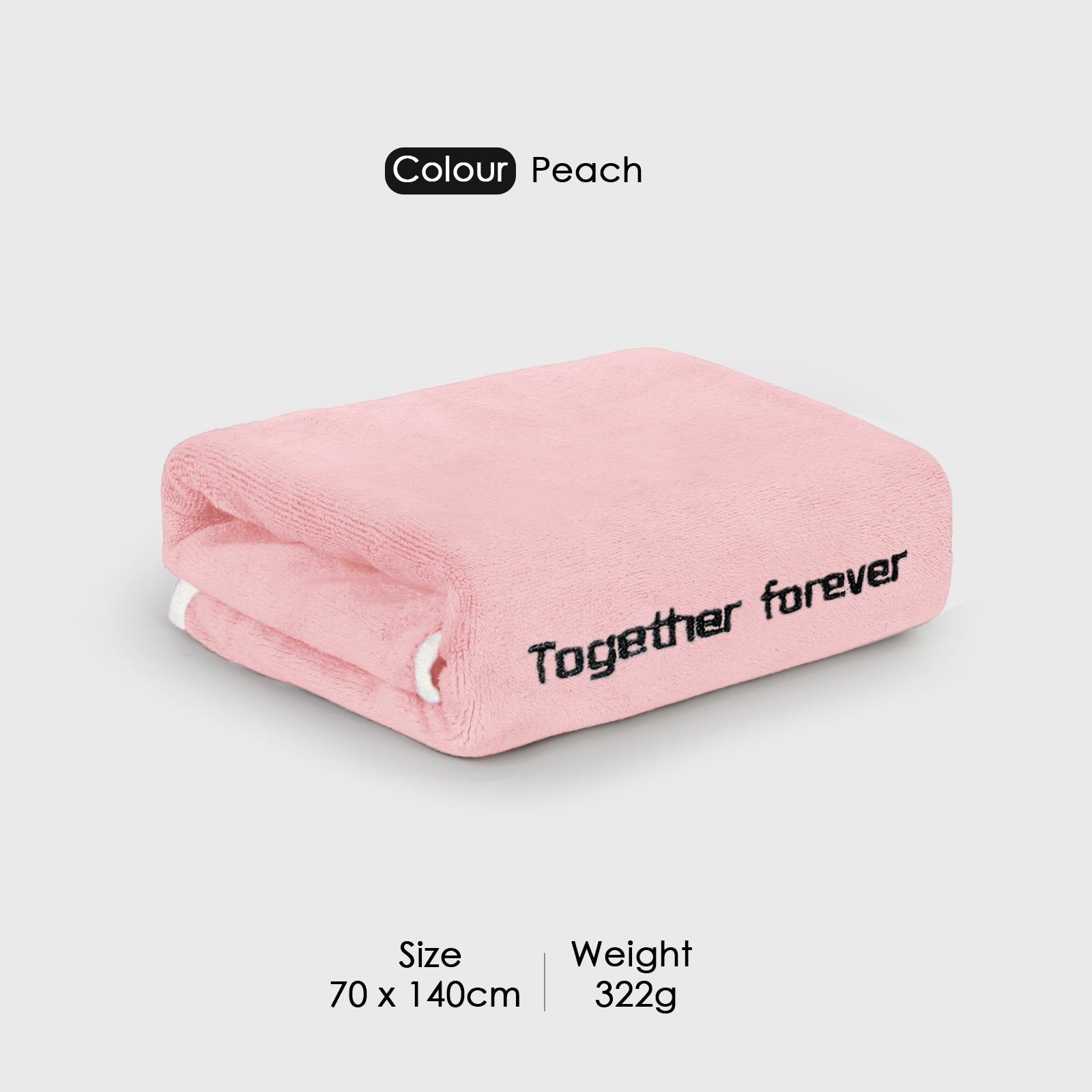 HOUSSE Premium Soft Microfiber Embroidery Bath Towel for Men, Women & Kids, 70x140cm Absorbent Quick-Drying Sweat Towel, 350 GSM Ideal for Gym, Beach, Outdoor