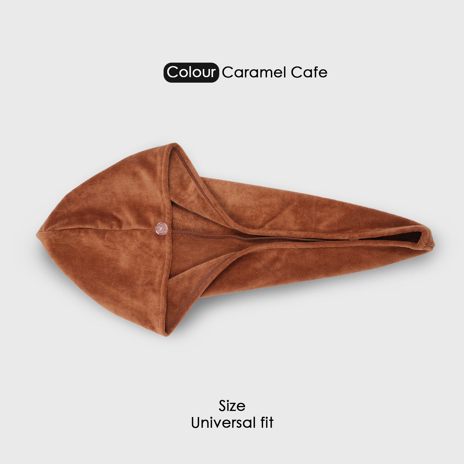 HOUSSE Microfibre Head Towels | 450 GSM High Absorbent Hair Wrap with Adjustable Buttons for Girls | Super Soft & Quick Dry Wrap Towel for Hairs | Pack of 1 | 25x65 cm (Red Plum)