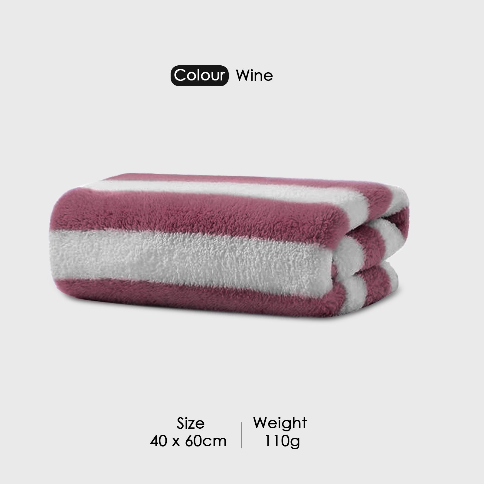 HOUSSE Microfiber Blaze Hand Towel for Women & Men | Quick Dry | Ultra Absorbent |Perfect for Bathroom |Sports | Travel | Ideal for Workout | Spa| Beach | Fitness | 360 GSM (Grey, 40x60)