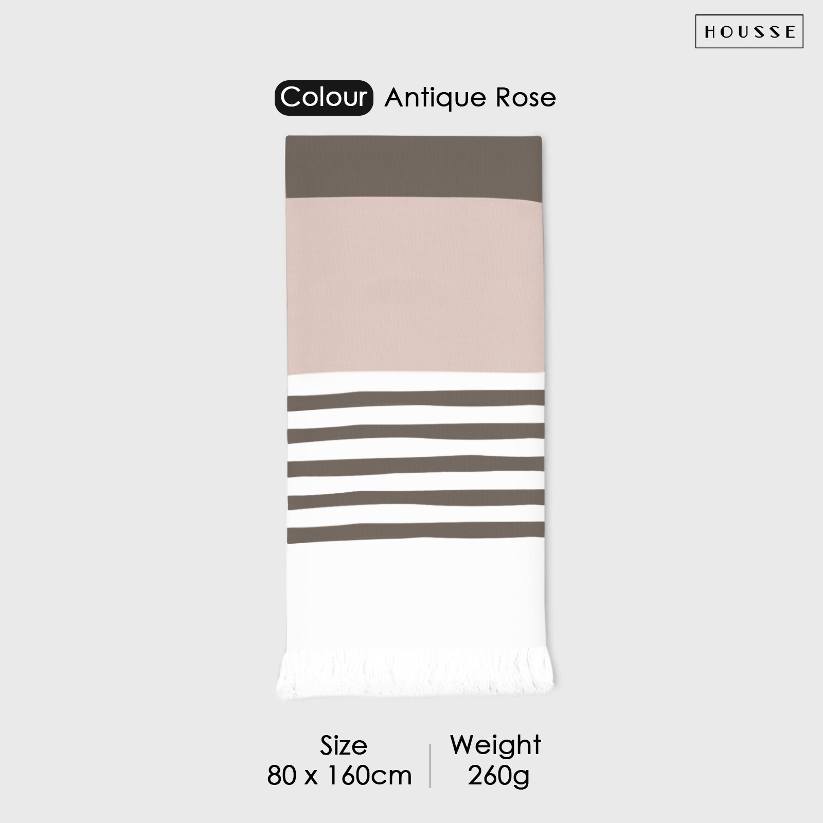 HOUSSE Bold Stripe 100% Bamboo Extra Large Bath Towel | Ultra Soft, Absorbent, Light Weight, & Quick Dry Towel for Bath, Travel, Gym, Beach, Pool, and Yoga | 80 X 160 cms