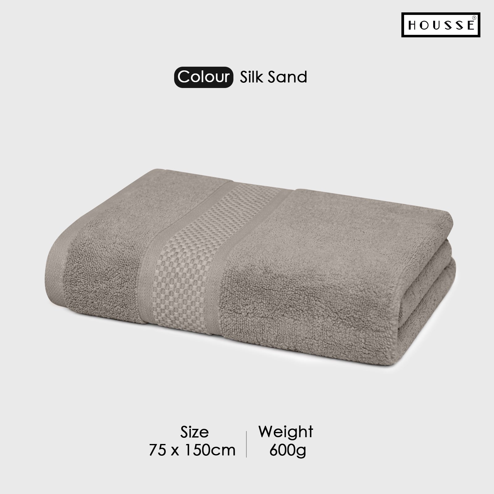 HOUSSE Nexora Cotton Towels | Quick Absorption & Faster Drying Towel | 600 GSM | Cotton Towel for Men/Women | Urban Comfort