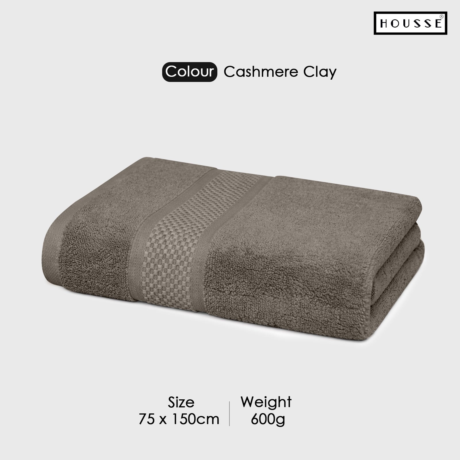 HOUSSE Nexora Cotton Towels | Quick Absorption & Faster Drying Towel | 600 GSM | Cotton Towel for Men/Women | Urban Comfort