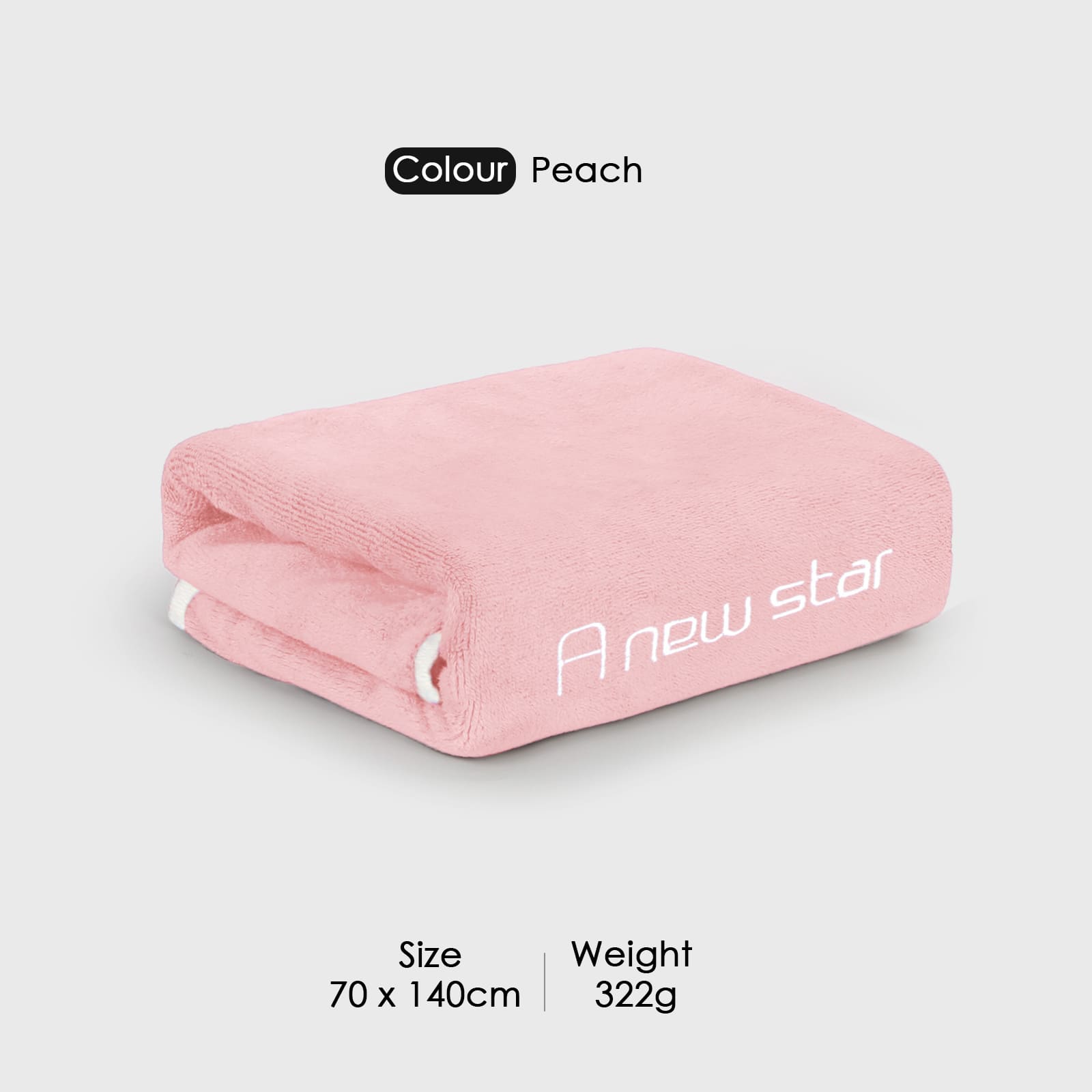 HOUSSE Premium Soft Microfiber Embroidery Bath Towel for Men, Women & Kids, 70x140cm Absorbent Quick-Drying Sweat Towel, 350 GSM Ideal for Gym, Beach, Outdoor