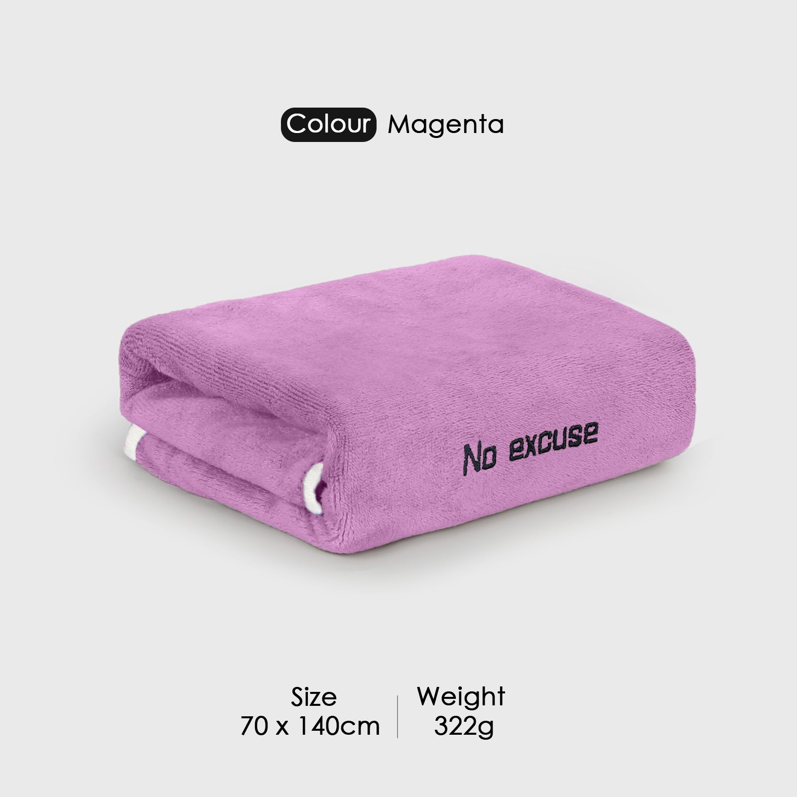 HOUSSE Premium Soft Microfiber Embroidery Bath Towel for Men, Women & Kids, 70x140cm Absorbent Quick-Drying Sweat Towel, 350 GSM Ideal for Gym, Beach, Outdoor