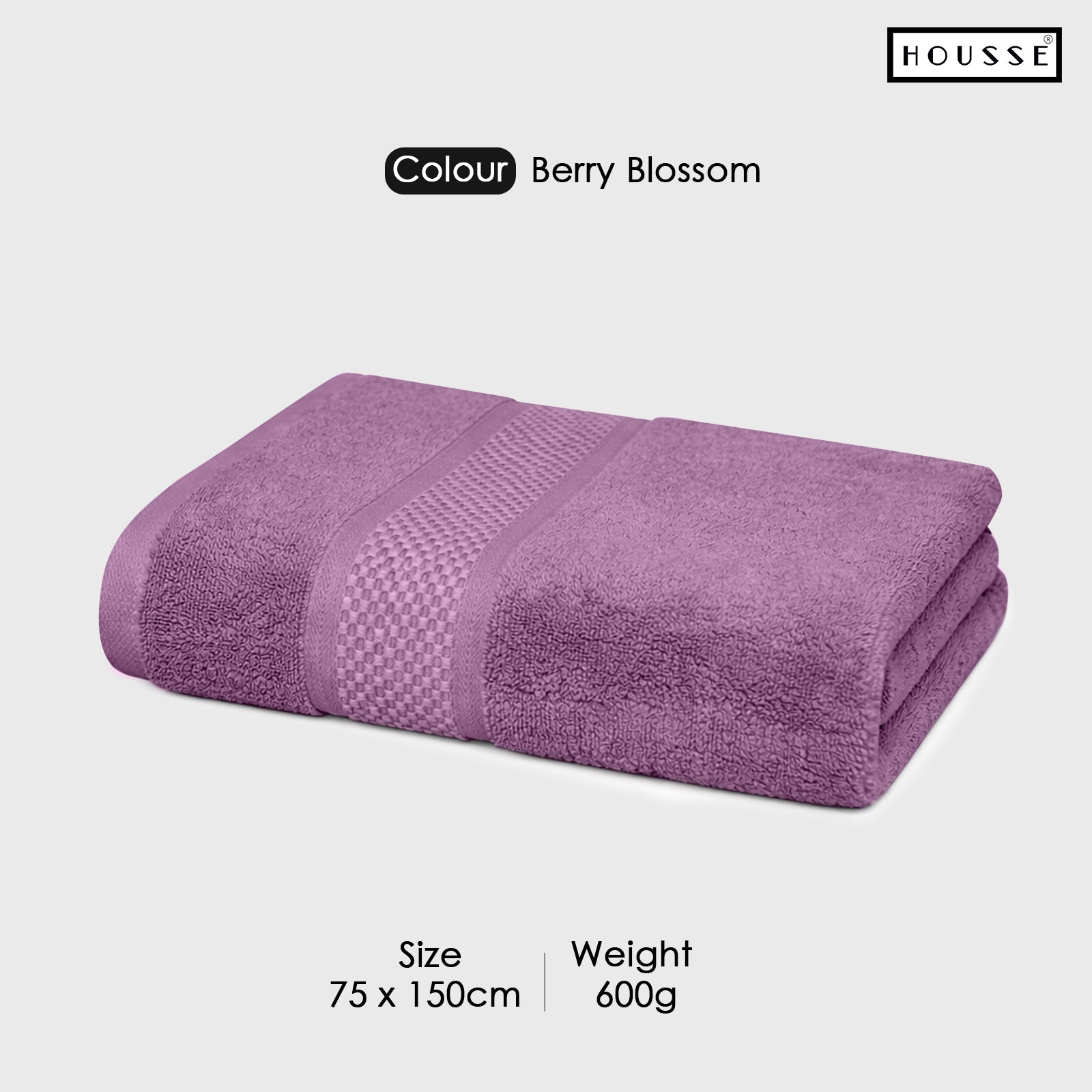HOUSSE Nexora Cotton Towels | Quick Absorption & Faster Drying Towel | 600 GSM | Cotton Towel for Men/Women | Urban Comfort