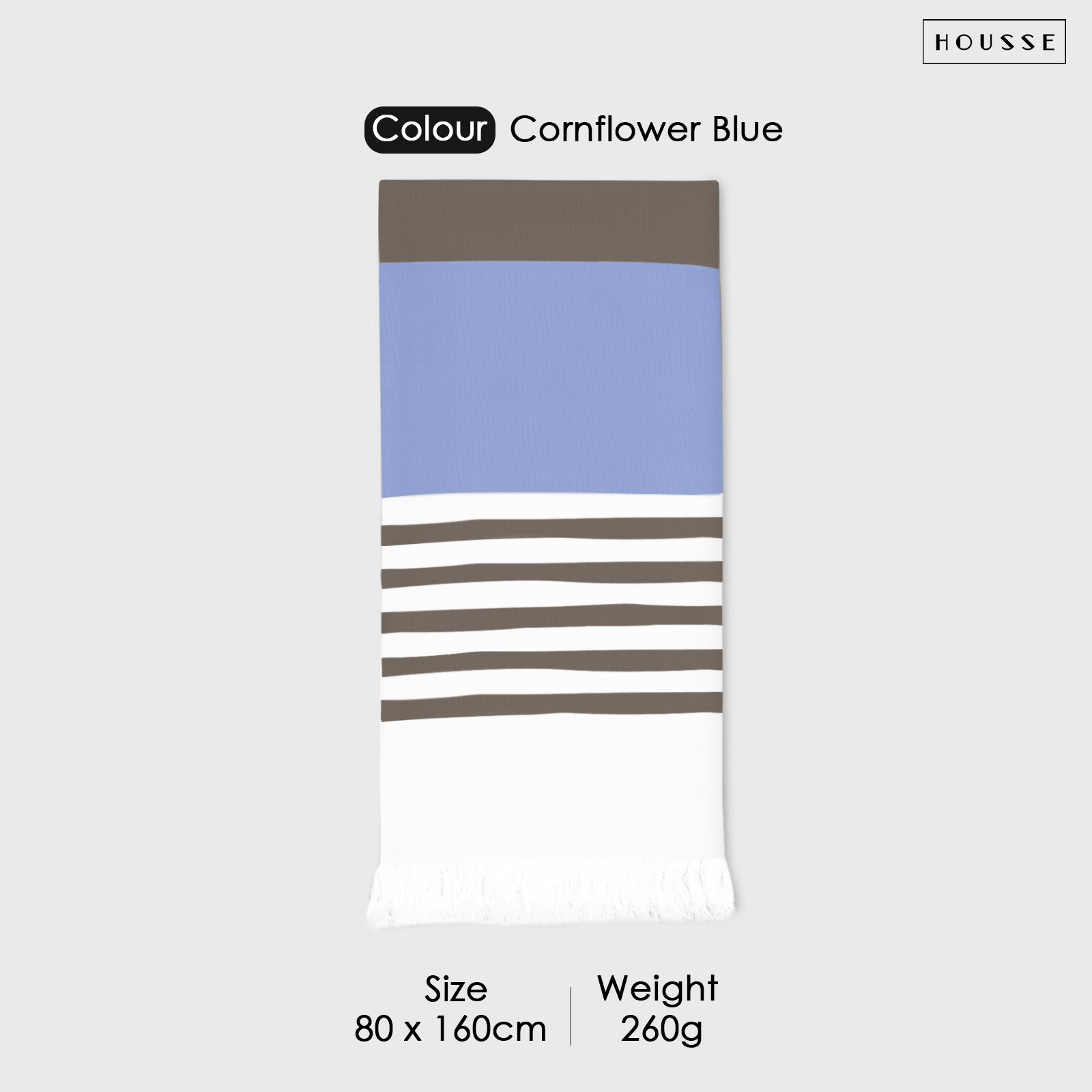 HOUSSE Bold Stripe 100% Bamboo Extra Large Bath Towel | Ultra Soft, Absorbent, Light Weight, & Quick Dry Towel for Bath, Travel, Gym, Beach, Pool, and Yoga | 80 X 160 cms