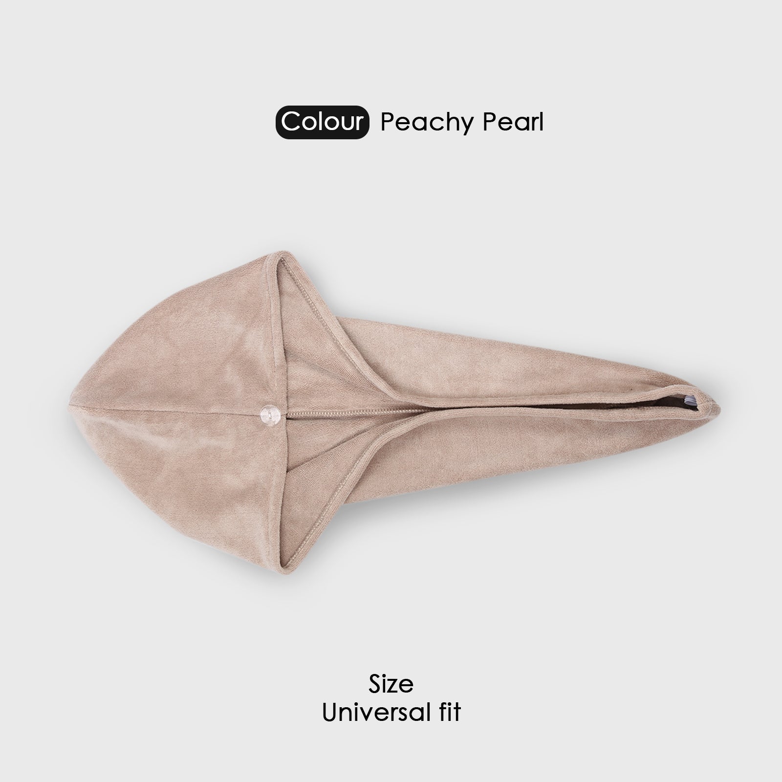 HOUSSE Microfibre Head Towels | 400 GSM High Absorbent Hair Wrap with Adjustable Buttons for Girls | Super Soft & Quick Dry Wrap Towel for Hairs | Set of 2 | 25x65 cm (Desert Sand & Rose Taupe)