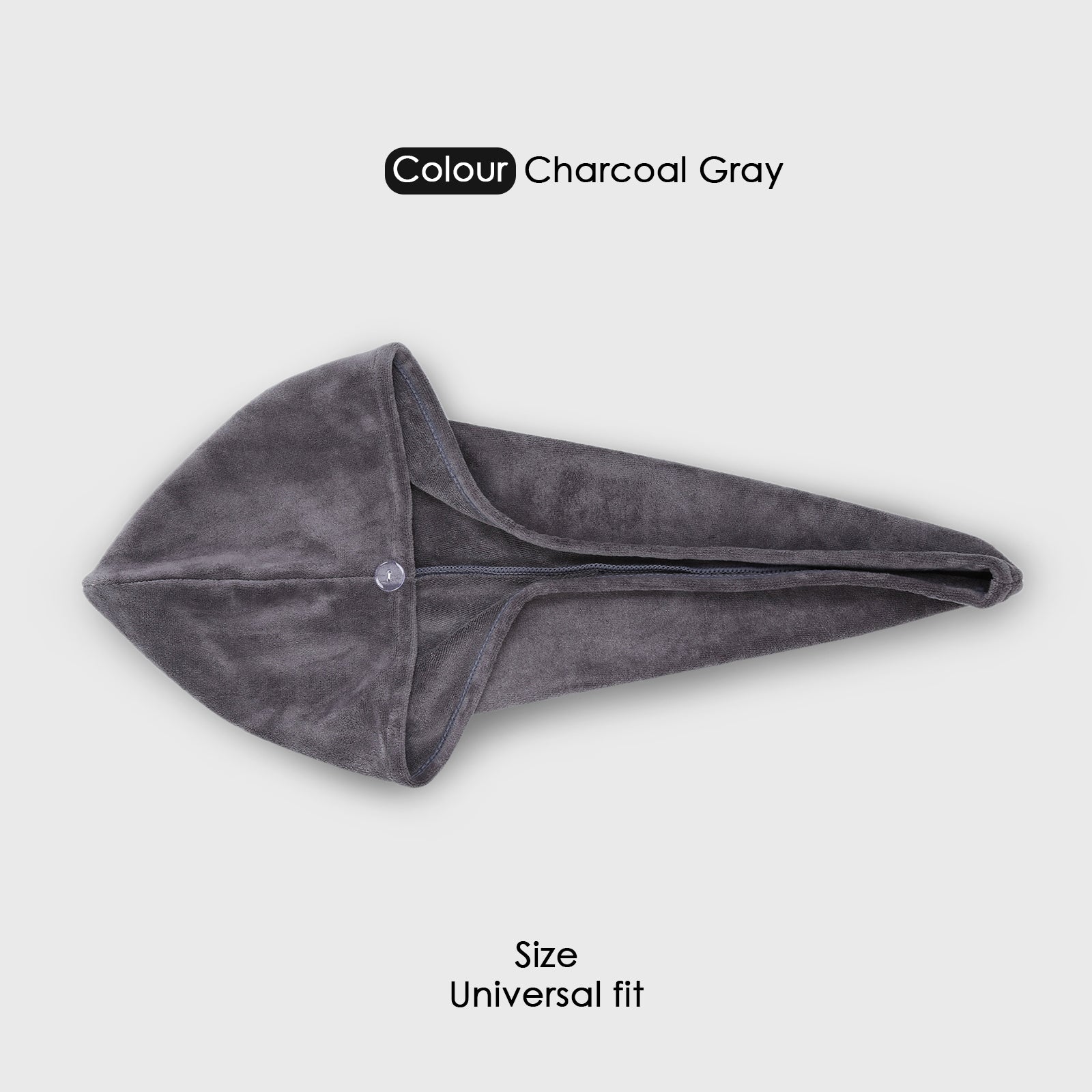 HOUSSE Microfibre Head Towels | 450 GSM High Absorbent Hair Wrap with Adjustable Buttons for Girls | Super Soft & Quick Dry Wrap Towel for Hairs | Pack of 1 | 25x65 cm (Red Plum)