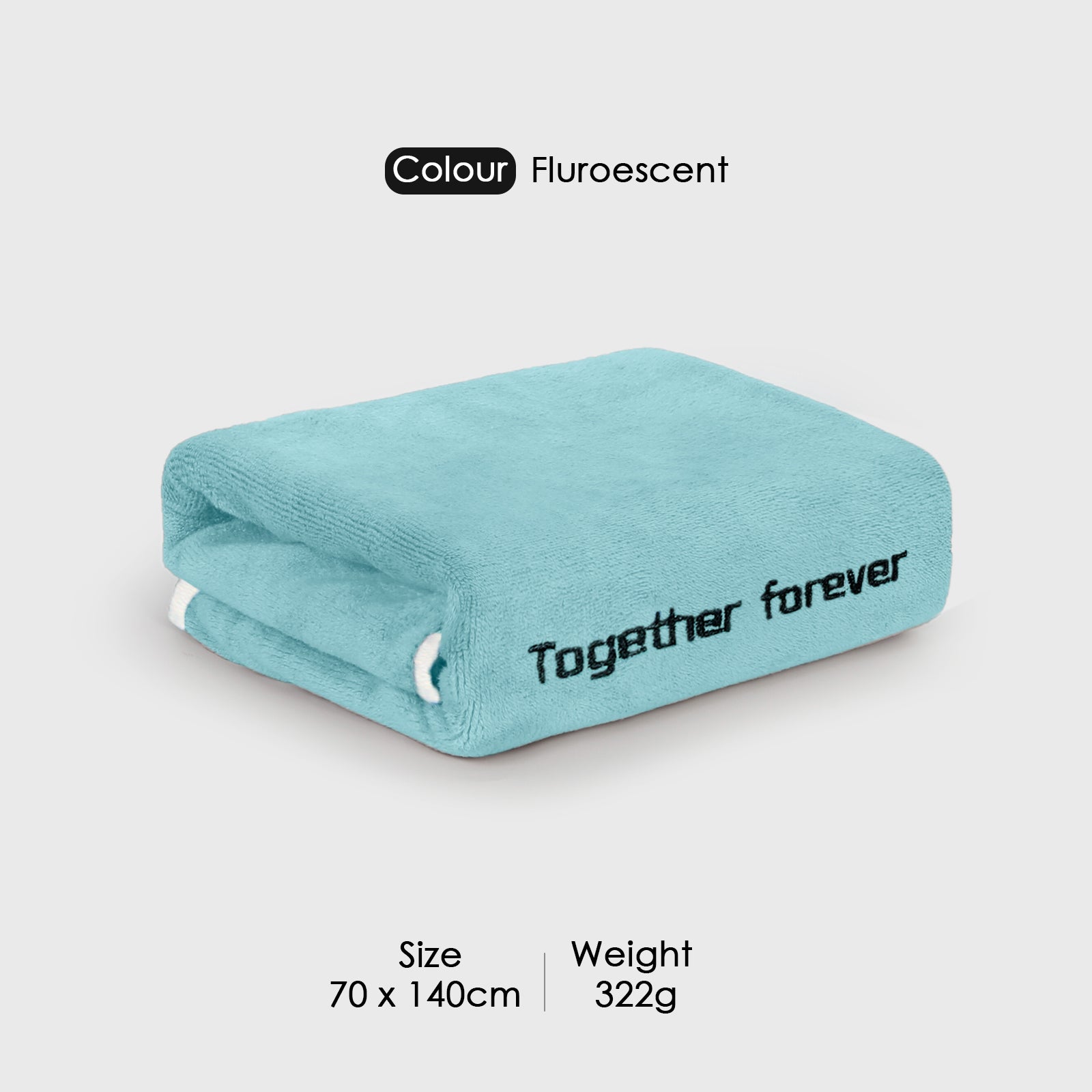 HOUSSE Premium Soft Microfiber Embroidery Bath Towel for Men, Women & Kids, 70x140cm Absorbent Quick-Drying Sweat Towel, 350 GSM Ideal for Gym, Beach, Outdoor