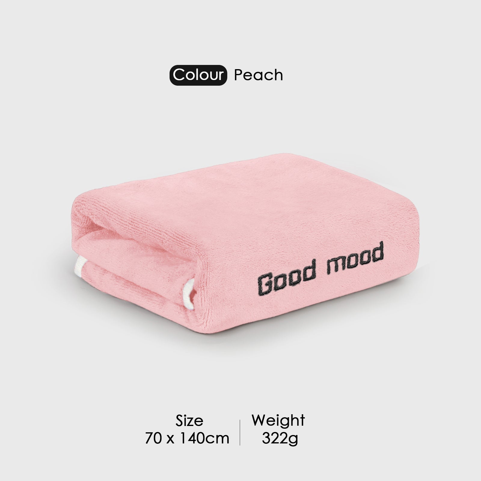 HOUSSE Premium Soft Microfiber Embroidery Bath Towel for Men, Women & Kids, 70x140cm Absorbent Quick-Drying Sweat Towel, 350 GSM Ideal for Gym, Beach, Outdoor