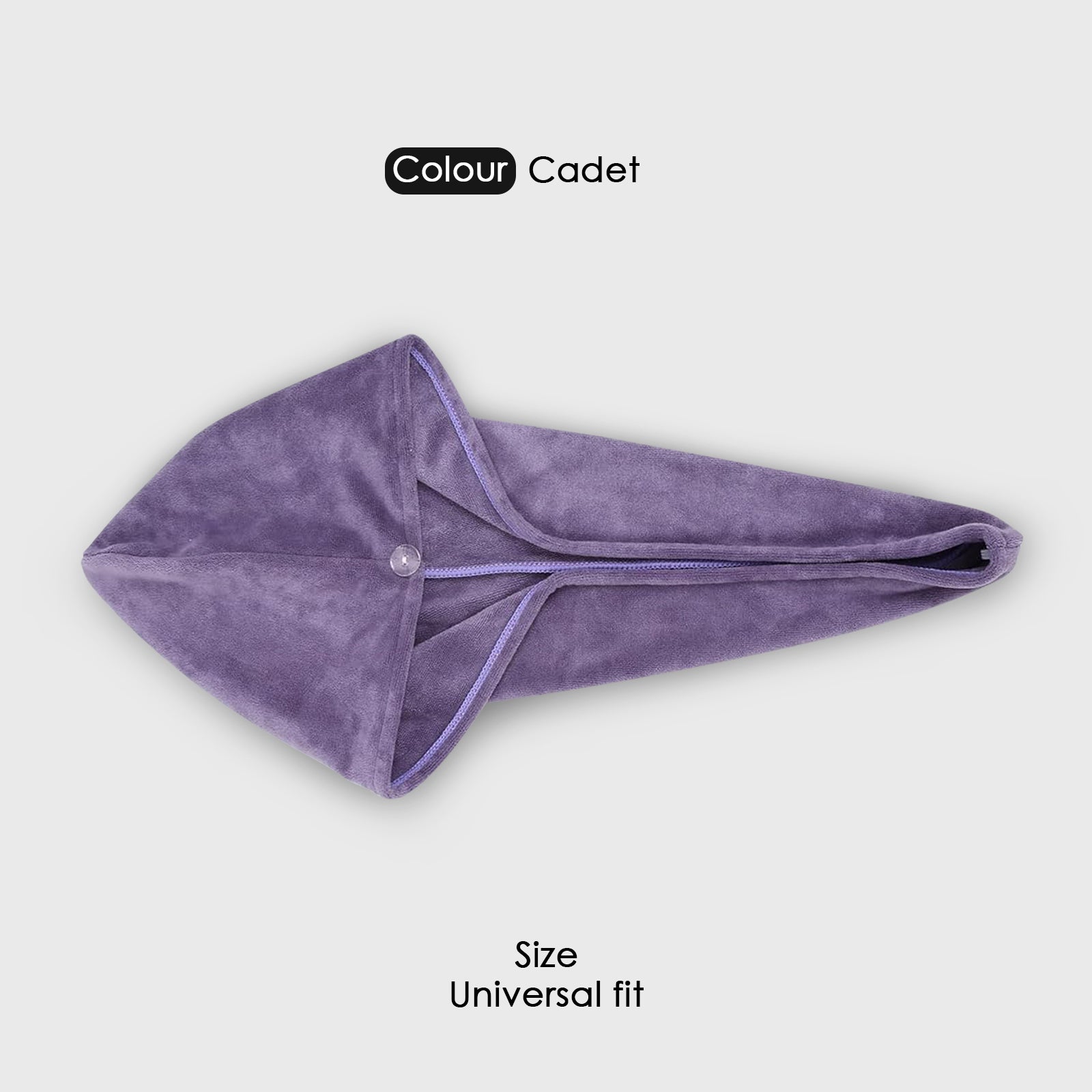 HOUSSE Microfibre Head Towels | 450 GSM High Absorbent Hair Wrap with Adjustable Buttons for Girls | Super Soft & Quick Dry Wrap Towel for Hairs | Pack of 1 | 25x65 cm (Red Plum)