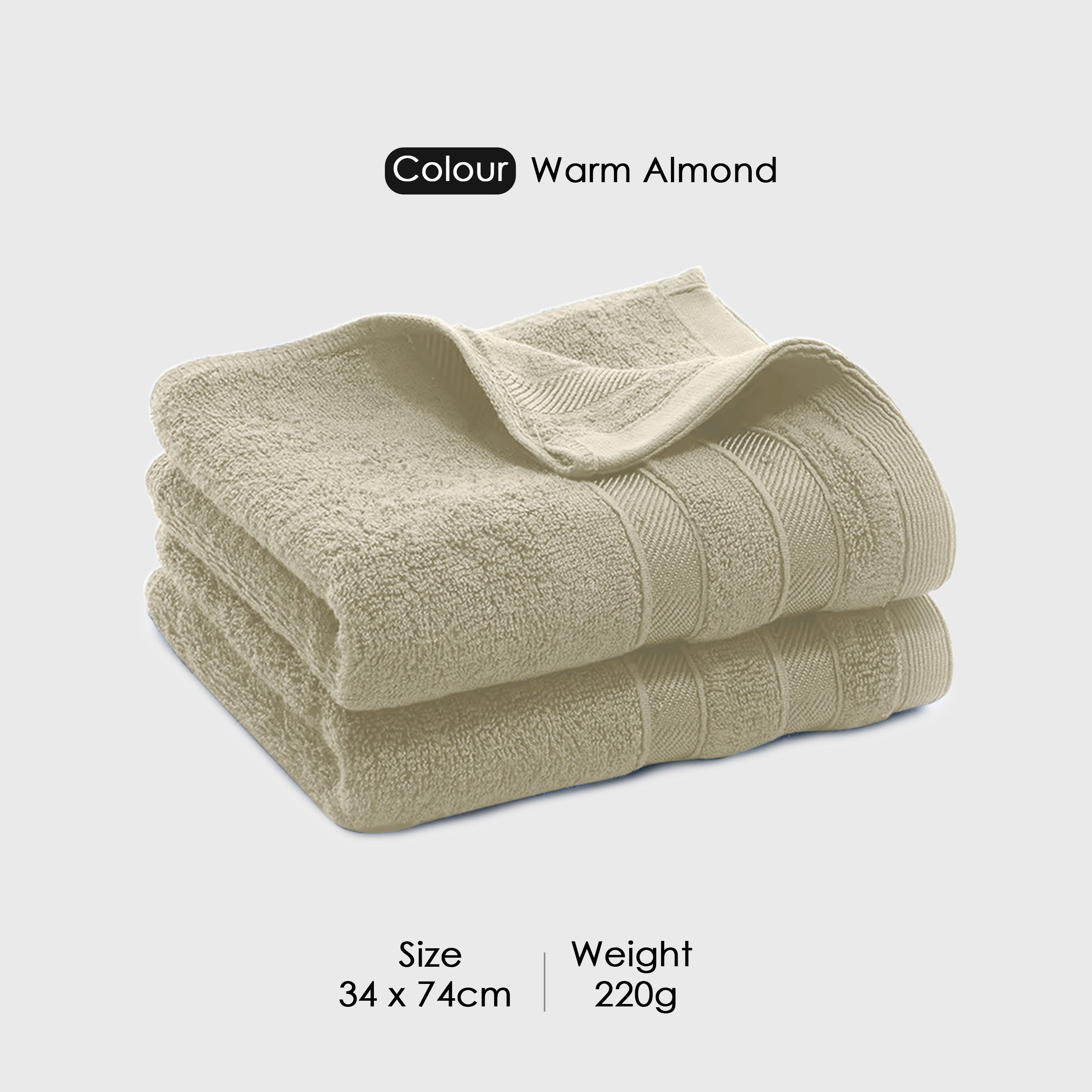 HOUSSE Haven Luxury Bamboo Zero-Twist Hand and Bath Towels – 600 GSM, Ultra-Soft, Eco-Friendly & Highly Absorbent – Organic Bamboo Hotel & Spa Hand Towel Set