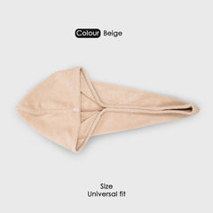 HOUSSE Microfibre Head Towels | 450 GSM High Absorbent Hair Wrap with Adjustable Buttons for Girls | Super Soft & Quick Dry Wrap Towel for Hairs | Pack of 1 | 25x65 cm (Red Plum)