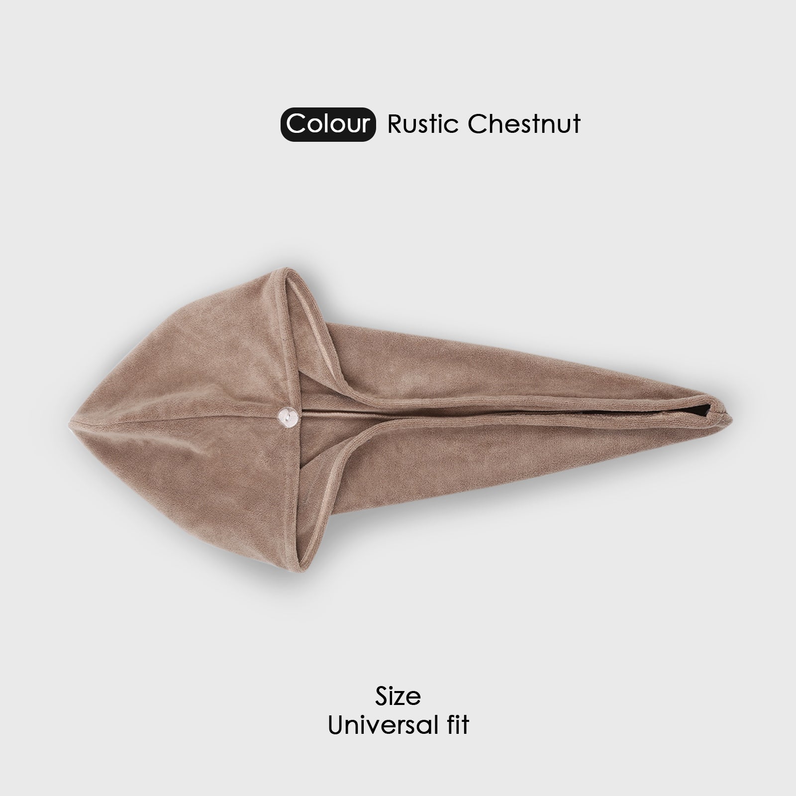 HOUSSE Microfibre Head Towels | 400 GSM High Absorbent Hair Wrap with Adjustable Buttons for Girls | Super Soft & Quick Dry Wrap Towel for Hairs | Set of 2 | 25x65 cm (Desert Sand & Rose Taupe)