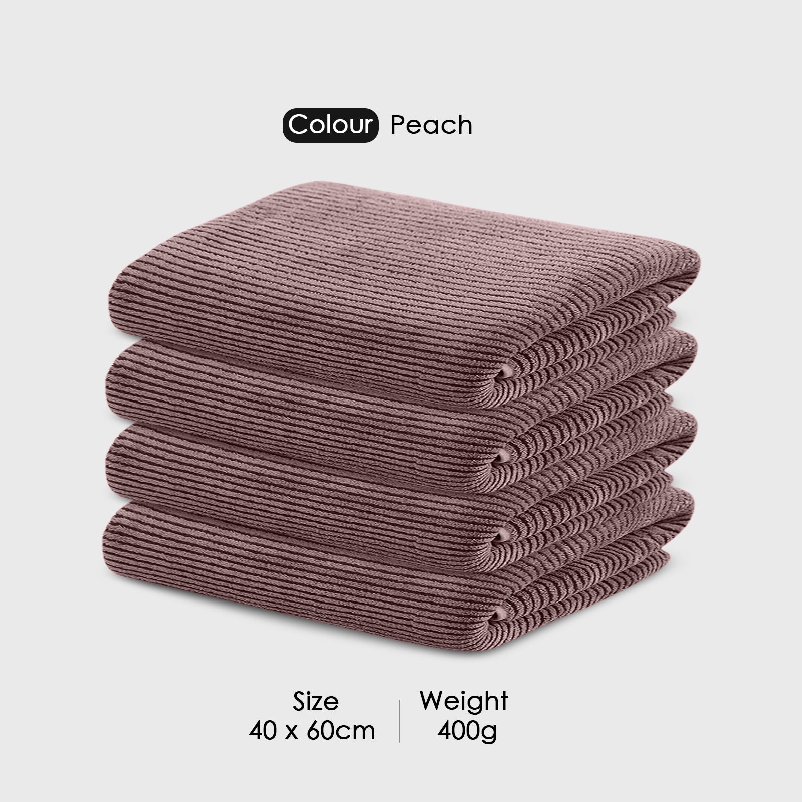 HOUSSE Microfiber Stripes Hand Towels for Women & Men | Ultra Soft | Super Absorbent Towels for Gym, Yoga, Beach Daiily USe |