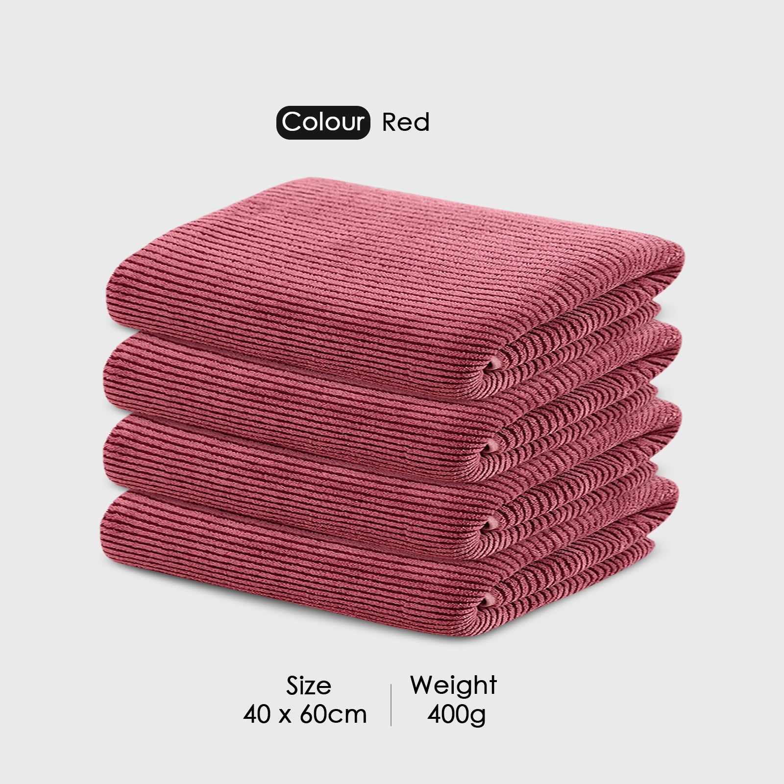 HOUSSE Microfiber Stripes Hand Towels for Women & Men | Ultra Soft | Super Absorbent Towels for Gym, Yoga, Beach Daiily USe |