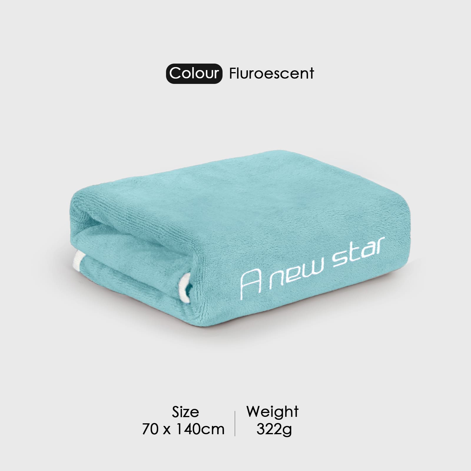 HOUSSE Premium Soft Microfiber Embroidery Bath Towel for Men, Women & Kids, 70x140cm Absorbent Quick-Drying Sweat Towel, 350 GSM Ideal for Gym, Beach, Outdoor