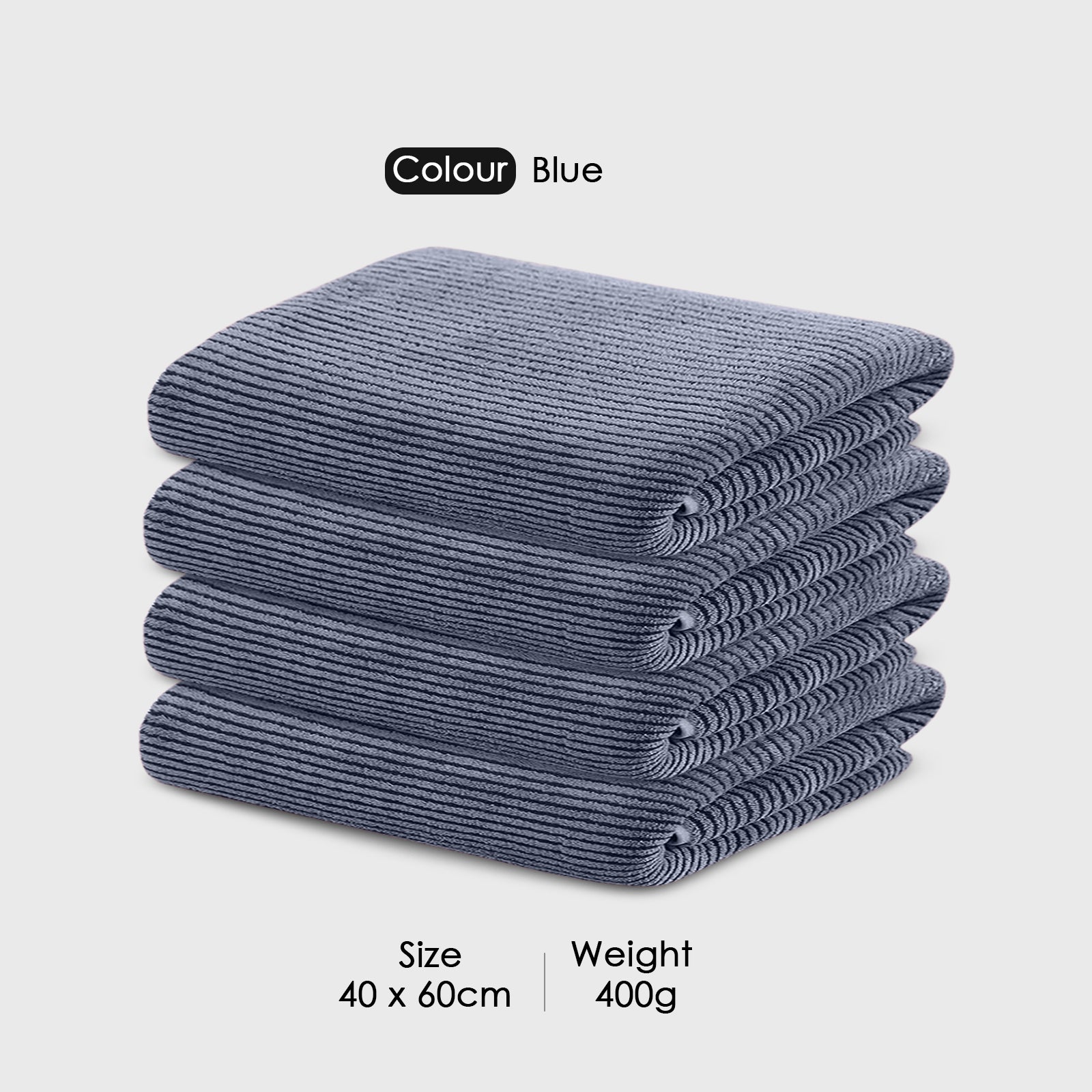 HOUSSE Microfiber Stripes Hand Towels for Women & Men | Ultra Soft | Super Absorbent Towels for Gym, Yoga, Beach Daiily USe |