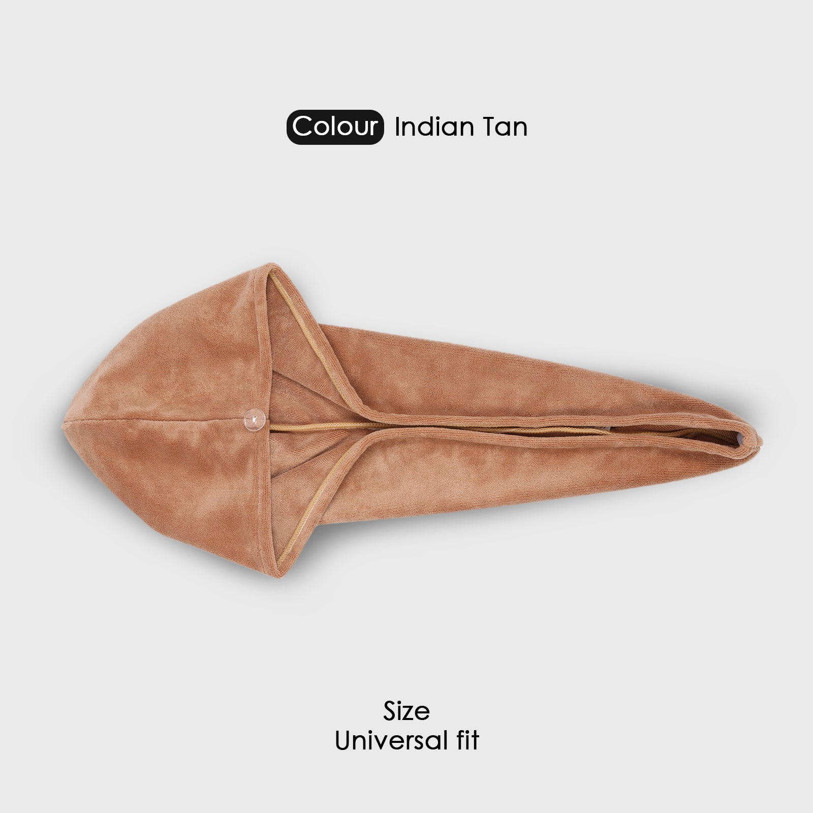 HOUSSE Microfibre Head Towels | 450 GSM High Absorbent Hair Wrap with Adjustable Buttons for Girls | Super Soft & Quick Dry Wrap Towel for Hairs | Pack of 1 | 25x65 cm (Red Plum)