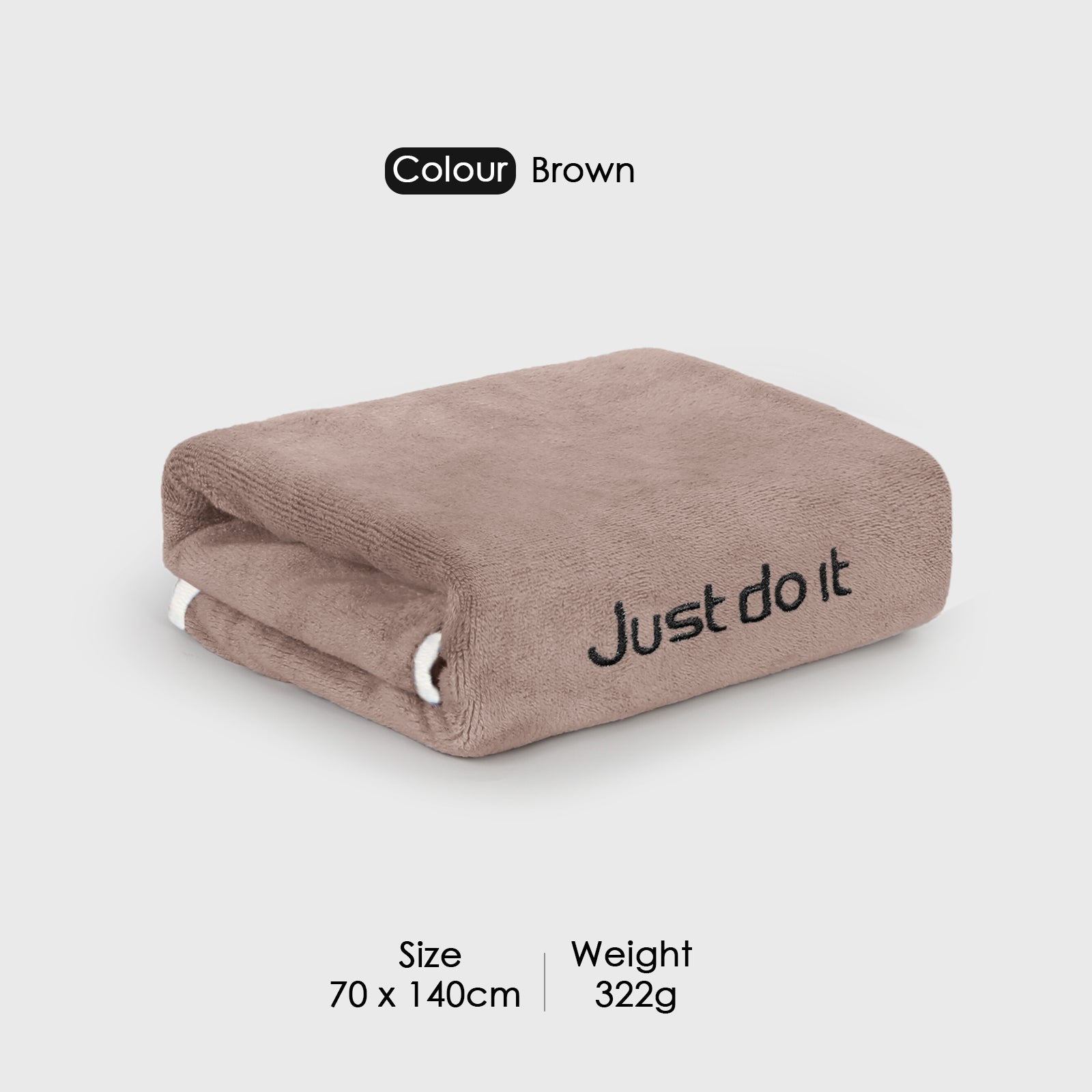 HOUSSE Premium Soft Microfiber Embroidery Bath Towel for Men, Women & Kids, 70x140cm Absorbent Quick-Drying Sweat Towel, 350 GSM Ideal for Gym, Beach, Outdoor