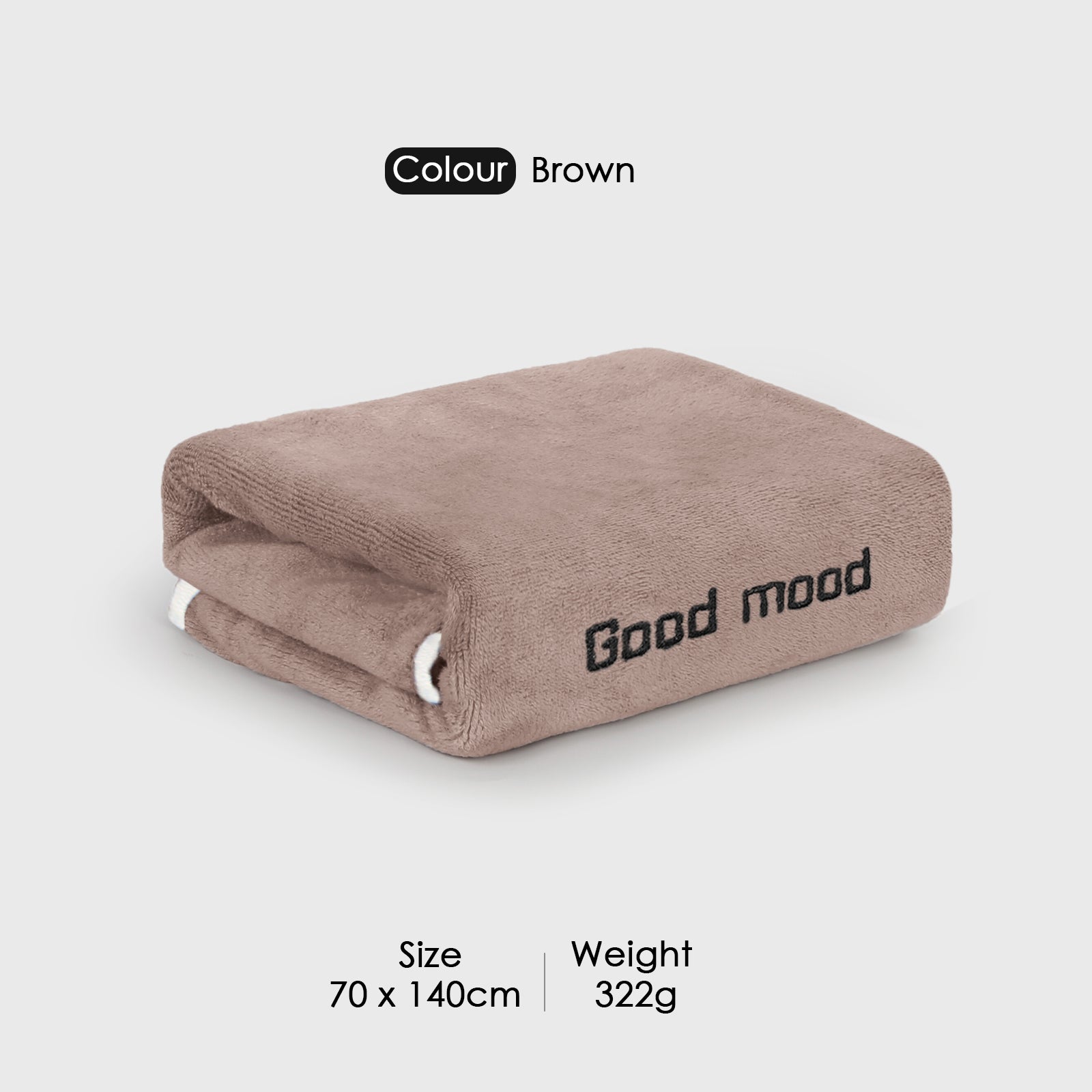 HOUSSE Premium Soft Microfiber Embroidery Bath Towel for Men, Women & Kids, 70x140cm Absorbent Quick-Drying Sweat Towel, 350 GSM Ideal for Gym, Beach, Outdoor