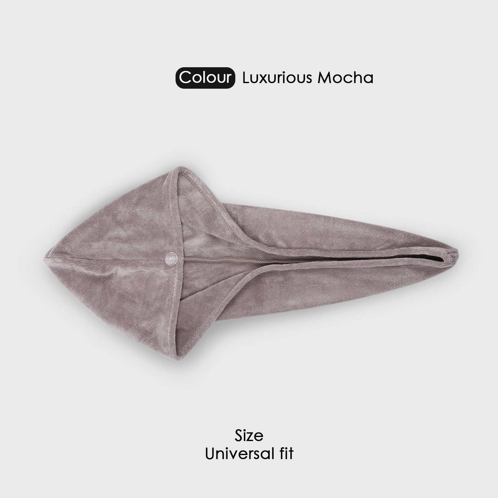 HOUSSE Microfibre Head Towels | 400 GSM High Absorbent Hair Wrap with Adjustable Buttons for Girls | Super Soft & Quick Dry Wrap Towel for Hairs | Set of 2 | 25x65 cm (Desert Sand & Rose Taupe)