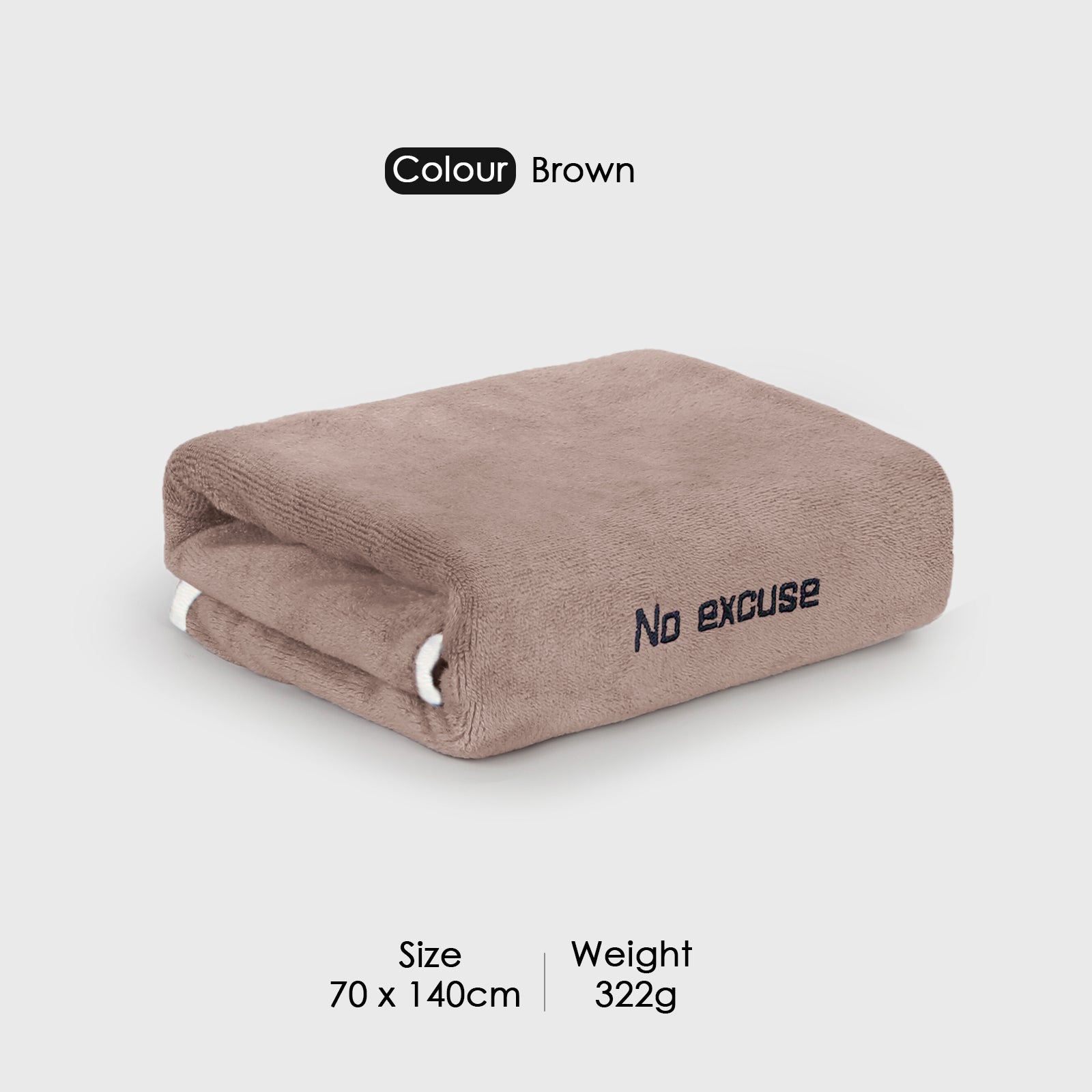 HOUSSE Premium Soft Microfiber Embroidery Bath Towel for Men, Women & Kids, 70x140cm Absorbent Quick-Drying Sweat Towel, 350 GSM Ideal for Gym, Beach, Outdoor