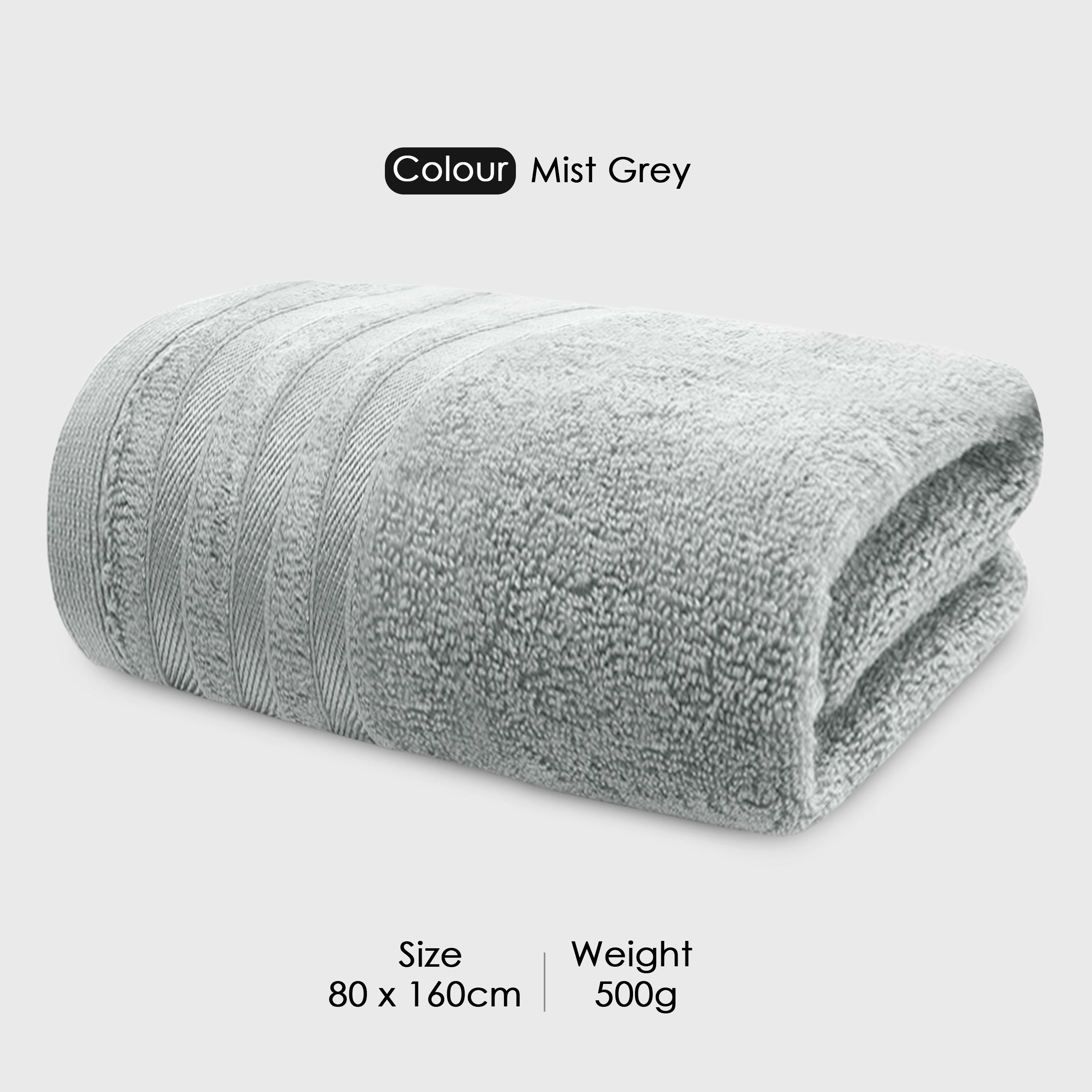 HOUSSE Haven Luxury Bamboo Zero-Twist Hand and Bath Towels – 600 GSM, Ultra-Soft, Eco-Friendly & Highly Absorbent – Organic Bamboo Hotel & Spa Hand Towel Set