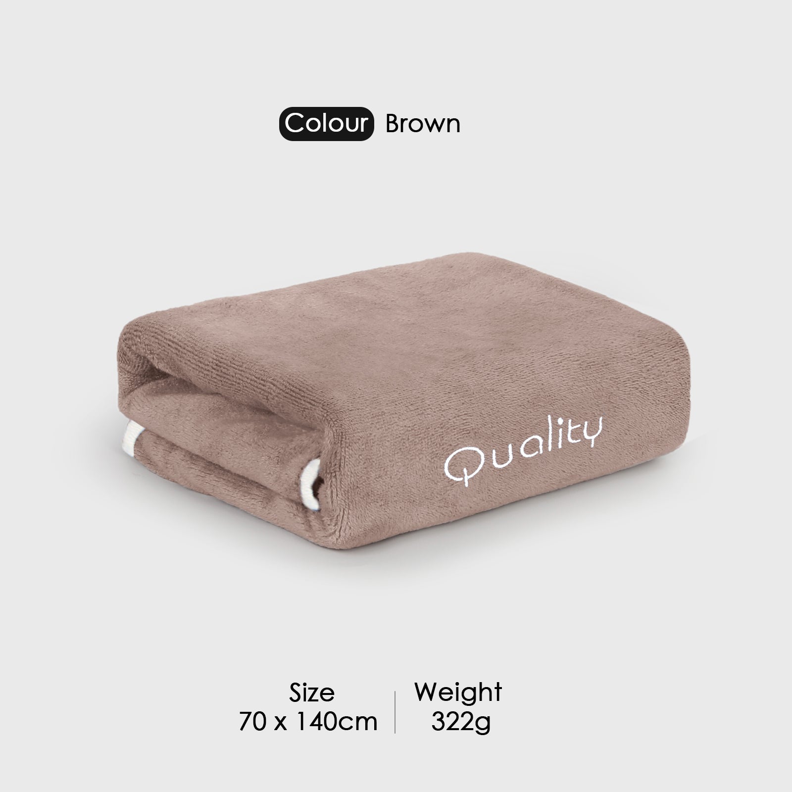 HOUSSE Premium Soft Microfiber Embroidery Bath Towel for Men, Women & Kids, 70x140cm Absorbent Quick-Drying Sweat Towel, 350 GSM Ideal for Gym, Beach, Outdoor