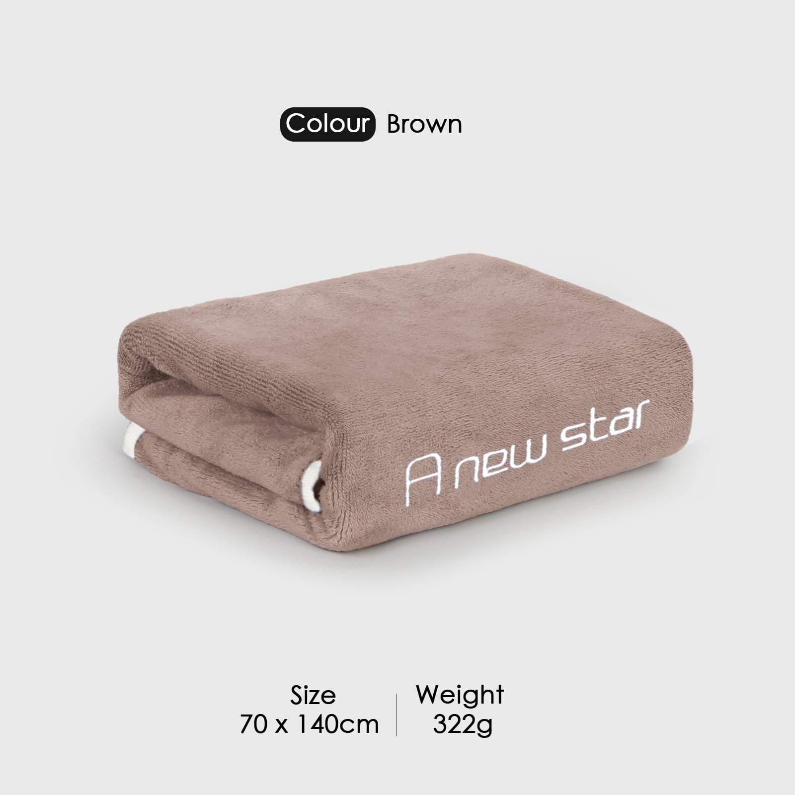 HOUSSE Premium Soft Microfiber Embroidery Bath Towel for Men, Women & Kids, 70x140cm Absorbent Quick-Drying Sweat Towel, 350 GSM Ideal for Gym, Beach, Outdoor