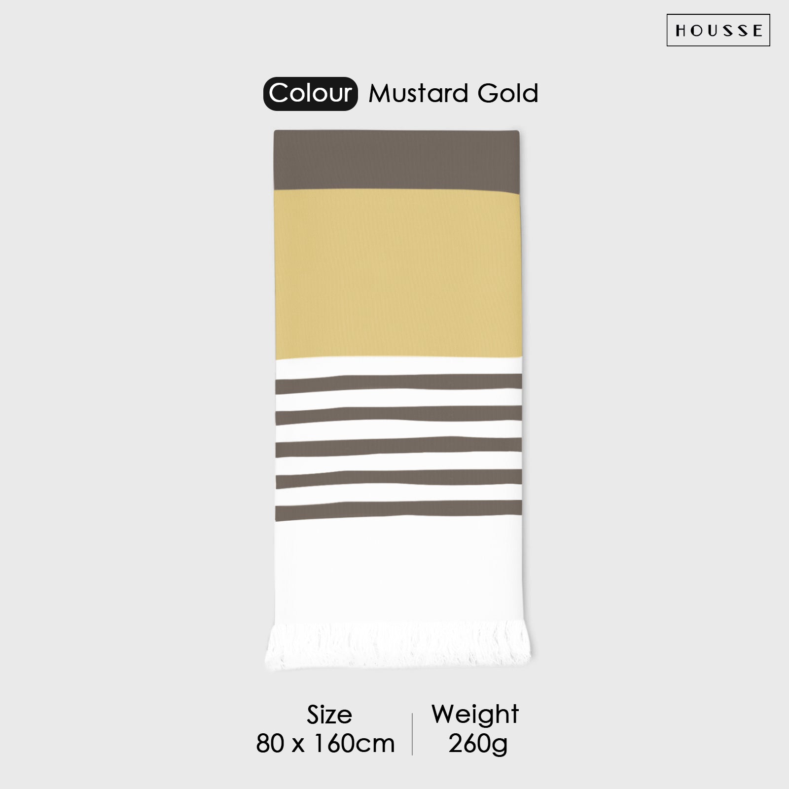 HOUSSE Bold Stripe 100% Bamboo Extra Large Bath Towel | Ultra Soft, Absorbent, Light Weight, & Quick Dry Towel for Bath, Travel, Gym, Beach, Pool, and Yoga | 80 X 160 cms