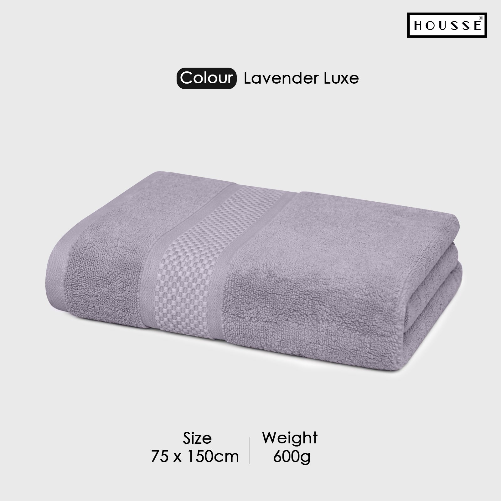 HOUSSE Nexora Cotton Towels | Quick Absorption & Faster Drying Towel | 600 GSM | Cotton Towel for Men/Women | Urban Comfort