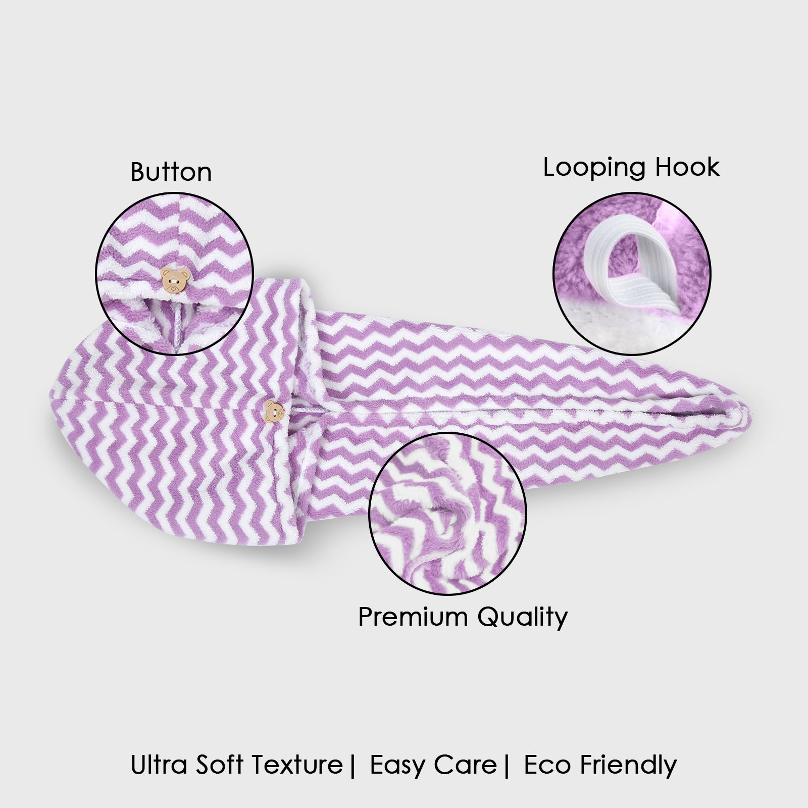 Twix Microfiber Head Wrap Towel – Ultra Soft, Quick Dry & Highly Absorbent