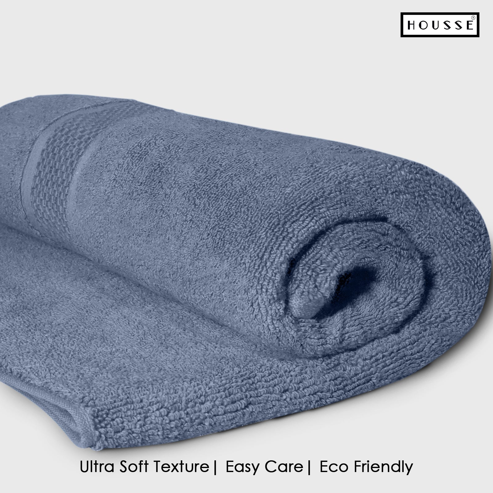 HOUSSE Nexora Cotton Towels | Quick Absorption & Faster Drying Towel | 600 GSM | Cotton Towel for Men/Women | Urban Comfort