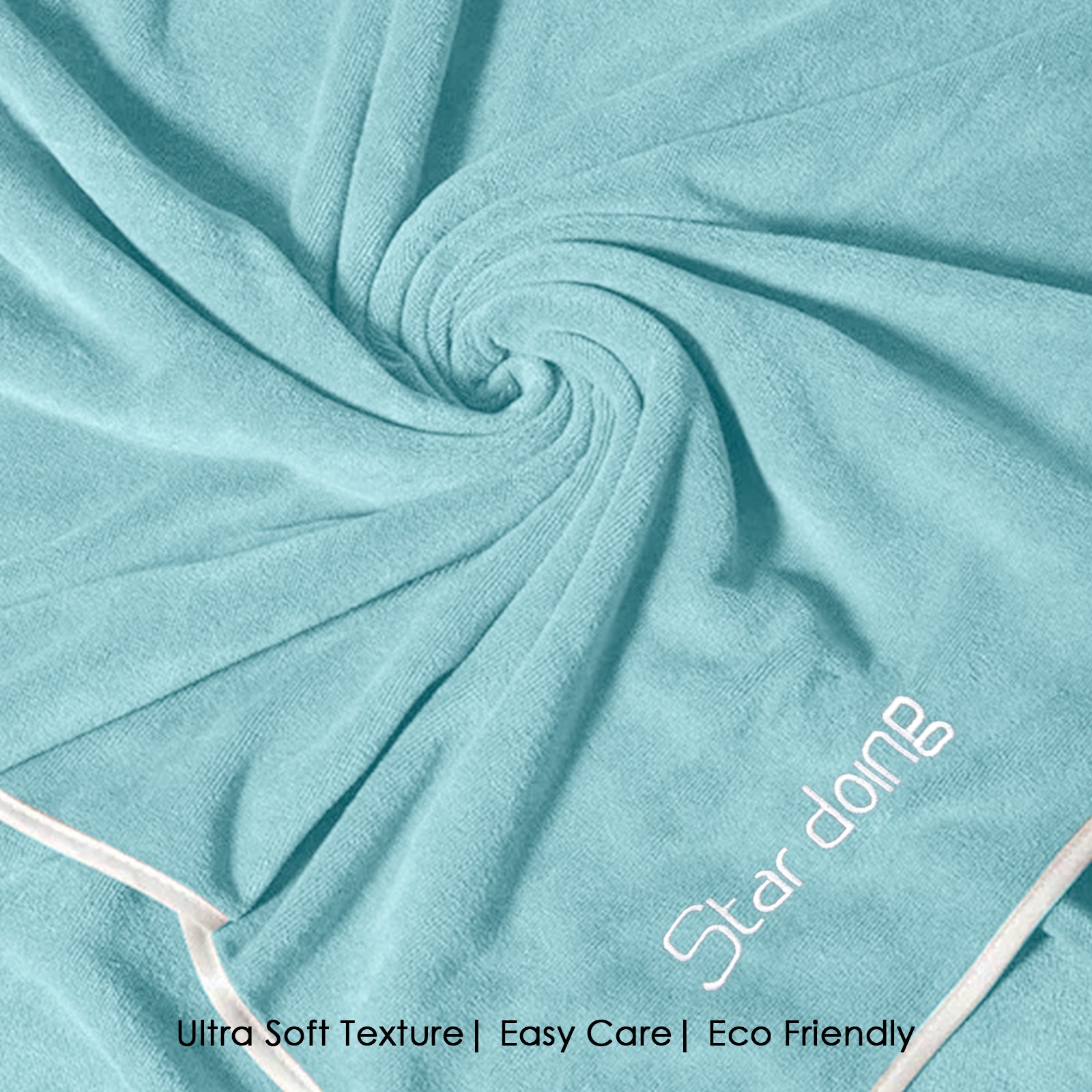 HOUSSE Premium Soft Microfiber Embroidery Bath Towel for Men, Women & Kids, 70x140cm Absorbent Quick-Drying Sweat Towel, 350 GSM Ideal for Gym, Beach, Outdoor