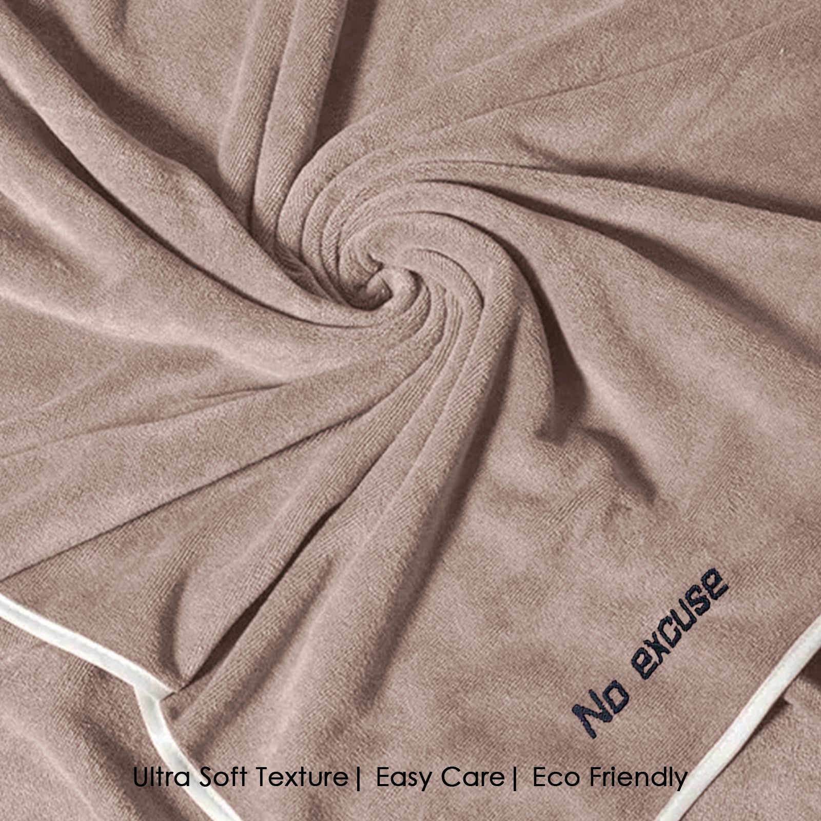 HOUSSE Premium Soft Microfiber Embroidery Bath Towel for Men, Women & Kids, 70x140cm Absorbent Quick-Drying Sweat Towel, 350 GSM Ideal for Gym, Beach, Outdoor