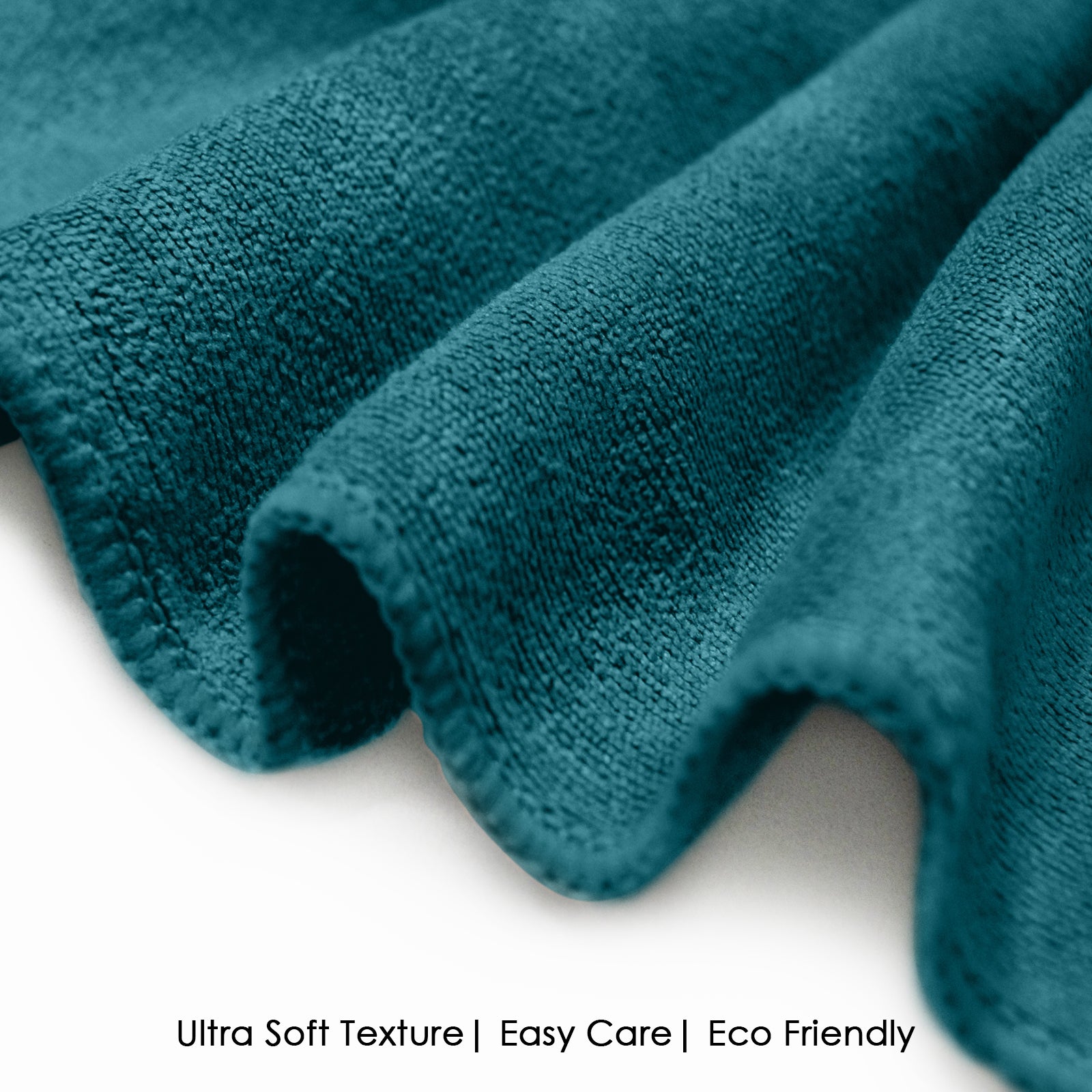 HOUSSE Microfiber Face Towels | Ultra Absorbent, Odour-Free, Quick Dry 450 GSM Face Towel for Home, Gym, Travel, Running and Personal Use | 30x30 cm | Set of 4 in One Colour (Indian Teal, Pack of 4)