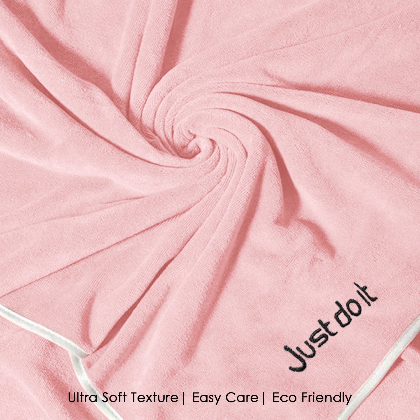 HOUSSE Premium Soft Microfiber Embroidery Bath Towel for Men, Women & Kids, 70x140cm Absorbent Quick-Drying Sweat Towel, 350 GSM Ideal for Gym, Beach, Outdoor