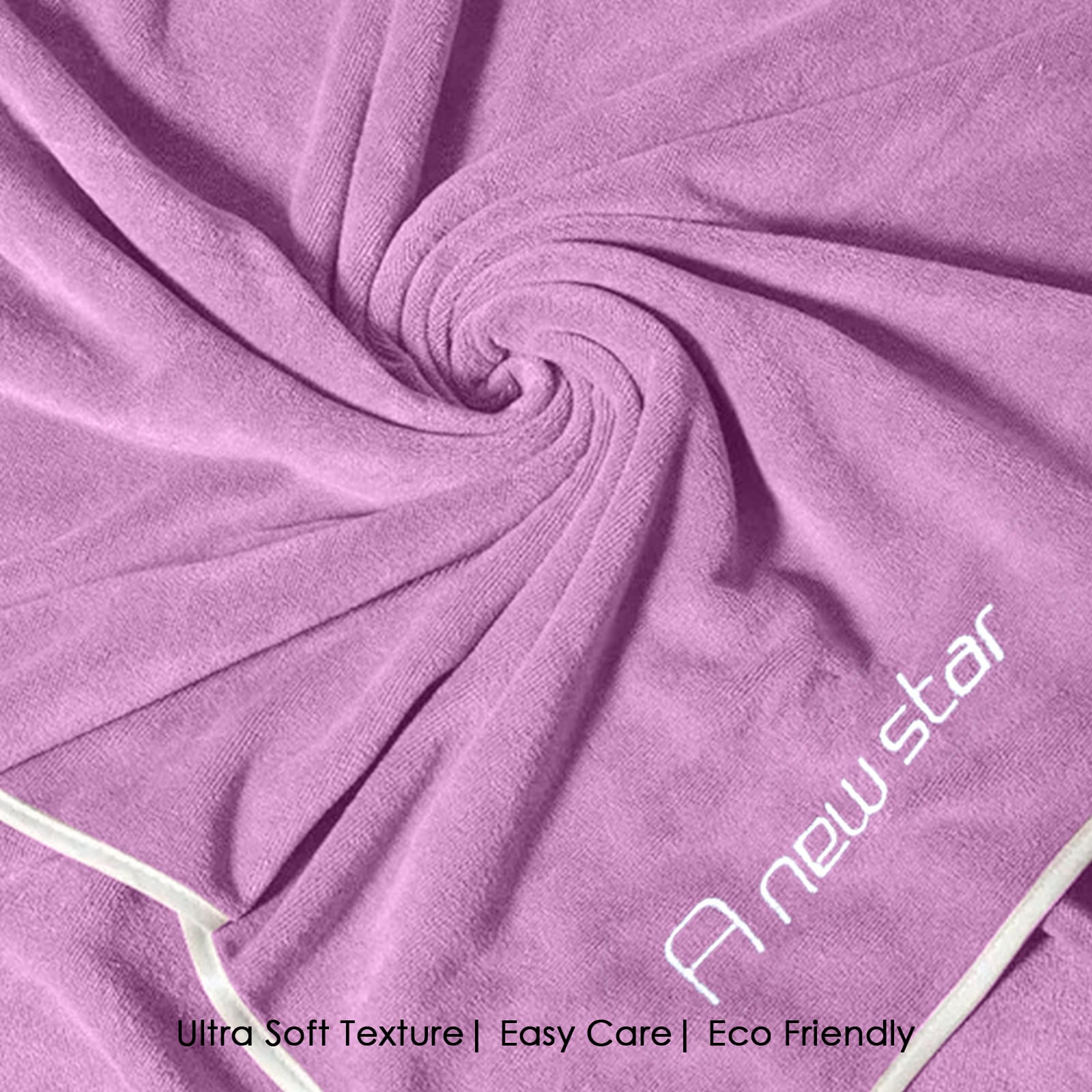 HOUSSE Premium Soft Microfiber Embroidery Bath Towel for Men, Women & Kids, 70x140cm Absorbent Quick-Drying Sweat Towel, 350 GSM Ideal for Gym, Beach, Outdoor