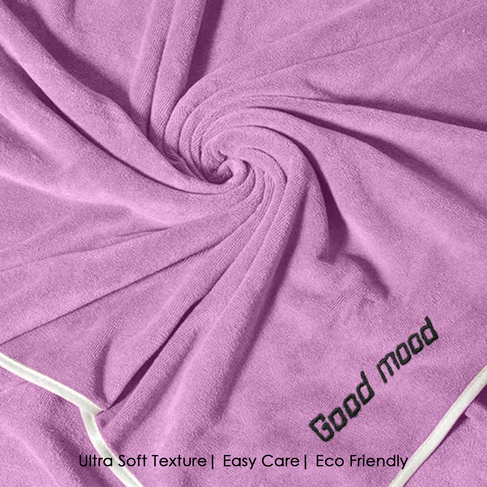 HOUSSE Premium Soft Microfiber Embroidery Bath Towel for Men, Women & Kids, 70x140cm Absorbent Quick-Drying Sweat Towel, 350 GSM Ideal for Gym, Beach, Outdoor