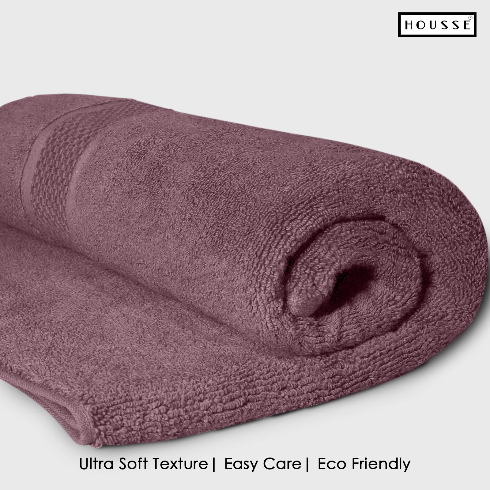 HOUSSE Nexora Cotton Towels | Quick Absorption & Faster Drying Towel | 600 GSM | Cotton Towel for Men/Women | Urban Comfort