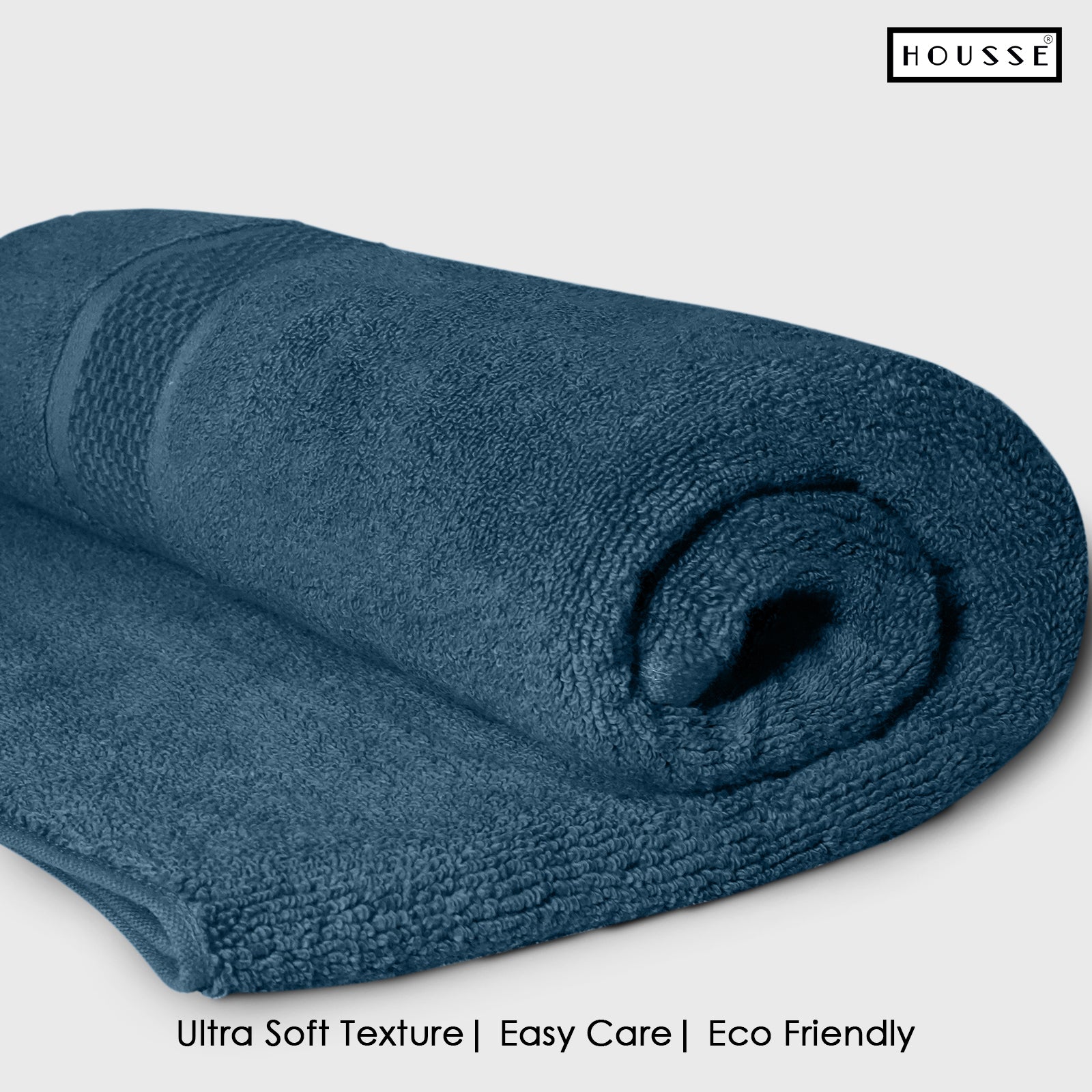 HOUSSE Nexora Cotton Towels | Quick Absorption & Faster Drying Towel | 600 GSM | Cotton Towel for Men/Women | Urban Comfort