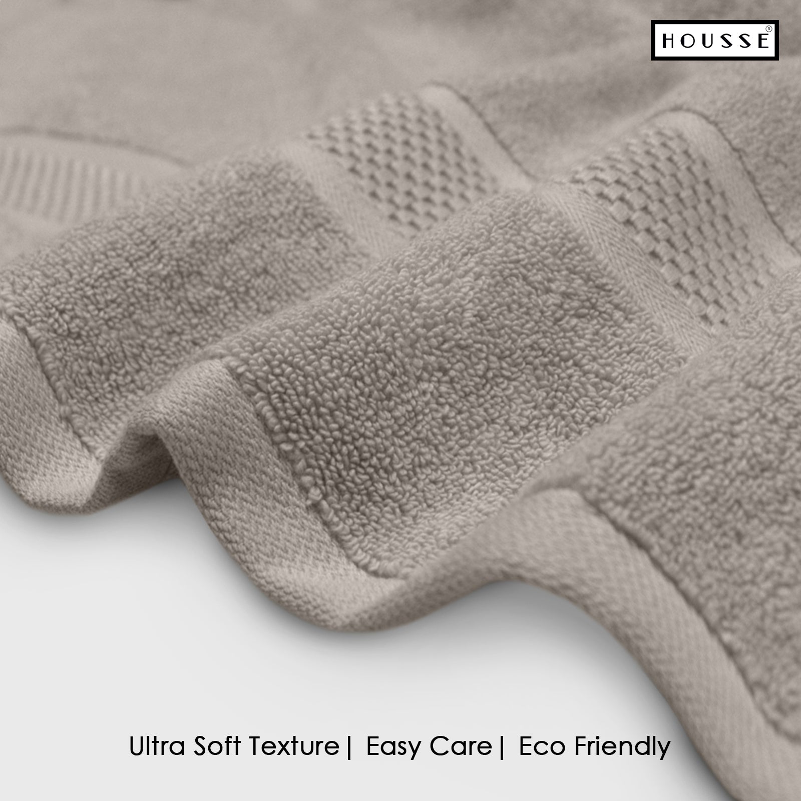 HOUSSE Nexora Cotton Towels | Quick Absorption & Faster Drying Towel | 600 GSM | Cotton Towel for Men/Women | Urban Comfort