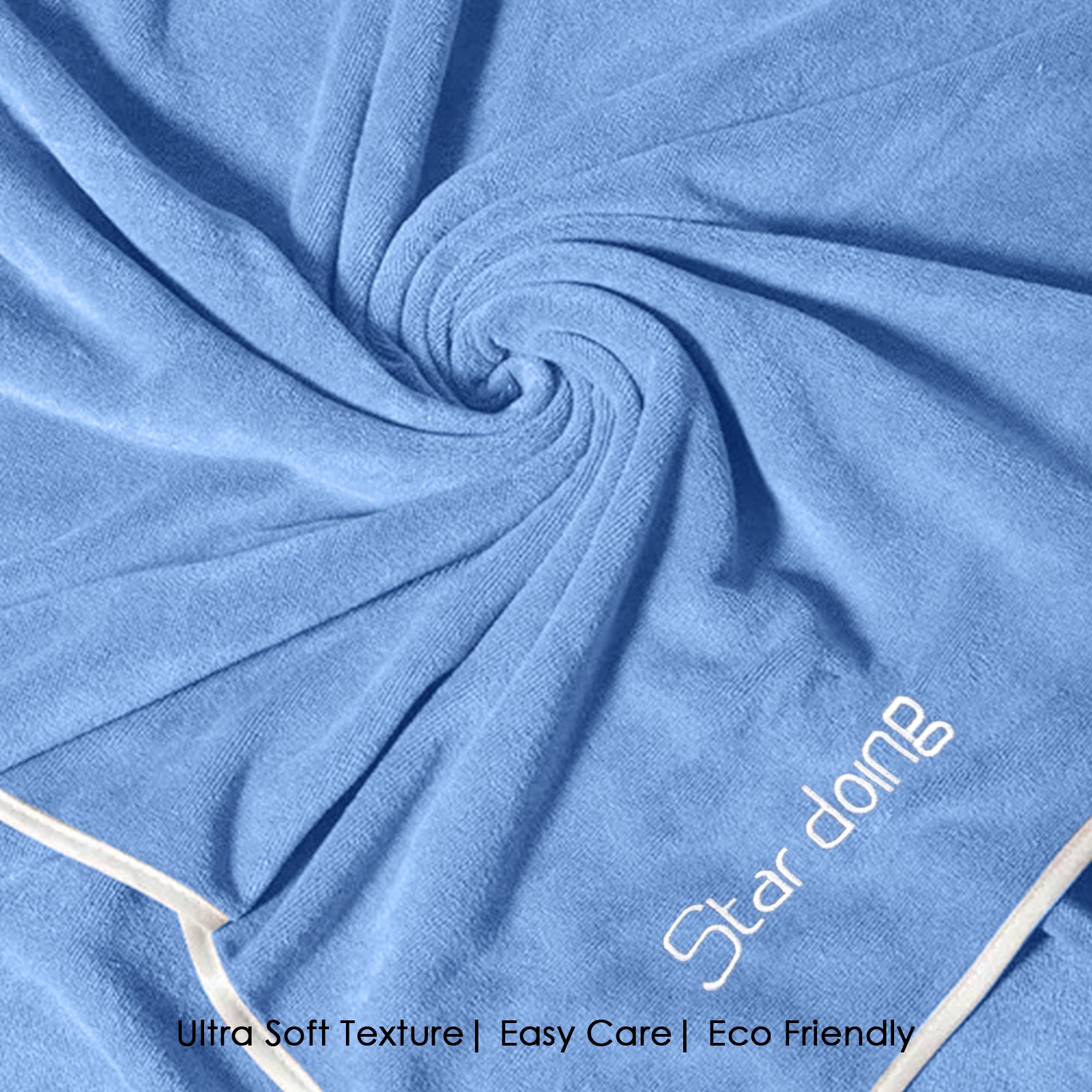 HOUSSE Premium Soft Microfiber Embroidery Bath Towel for Men, Women & Kids, 70x140cm Absorbent Quick-Drying Sweat Towel, 350 GSM Ideal for Gym, Beach, Outdoor