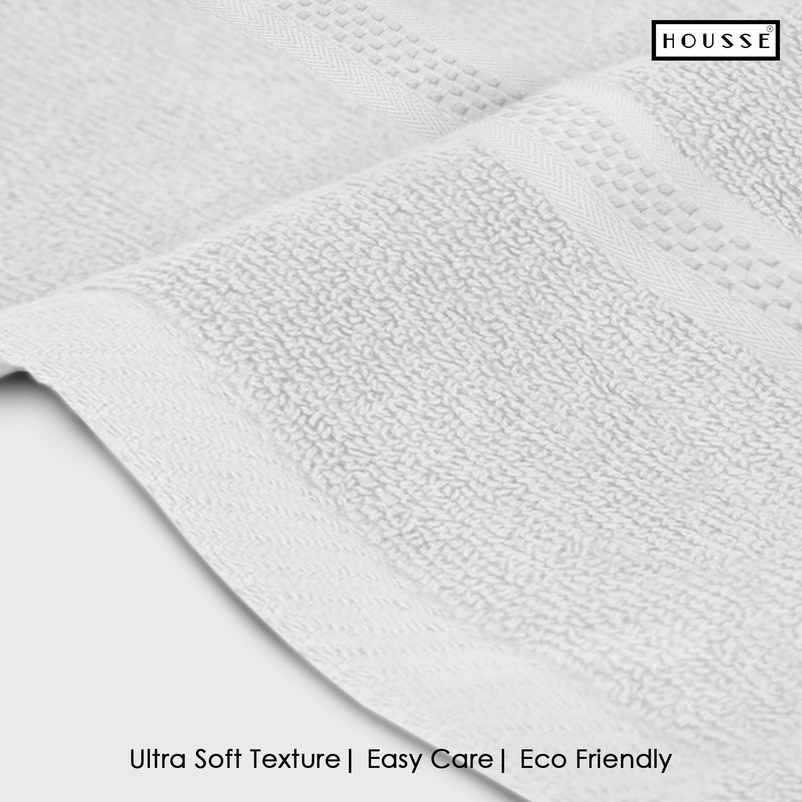 HOUSSE Nexora Cotton Towels | Quick Absorption & Faster Drying Towel | 600 GSM | Cotton Towel for Men/Women | Urban Comfort