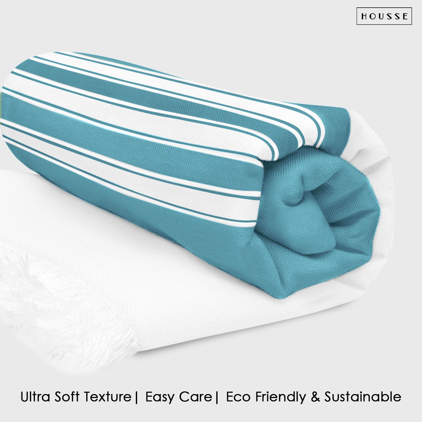 HOUSSE Bold Stripe 100% Bamboo Extra Large Bath Towel | Ultra Soft, Absorbent, Light Weight, & Quick Dry Towel for Bath, Travel, Gym, Beach, Pool, and Yoga | 80 X 160 cms