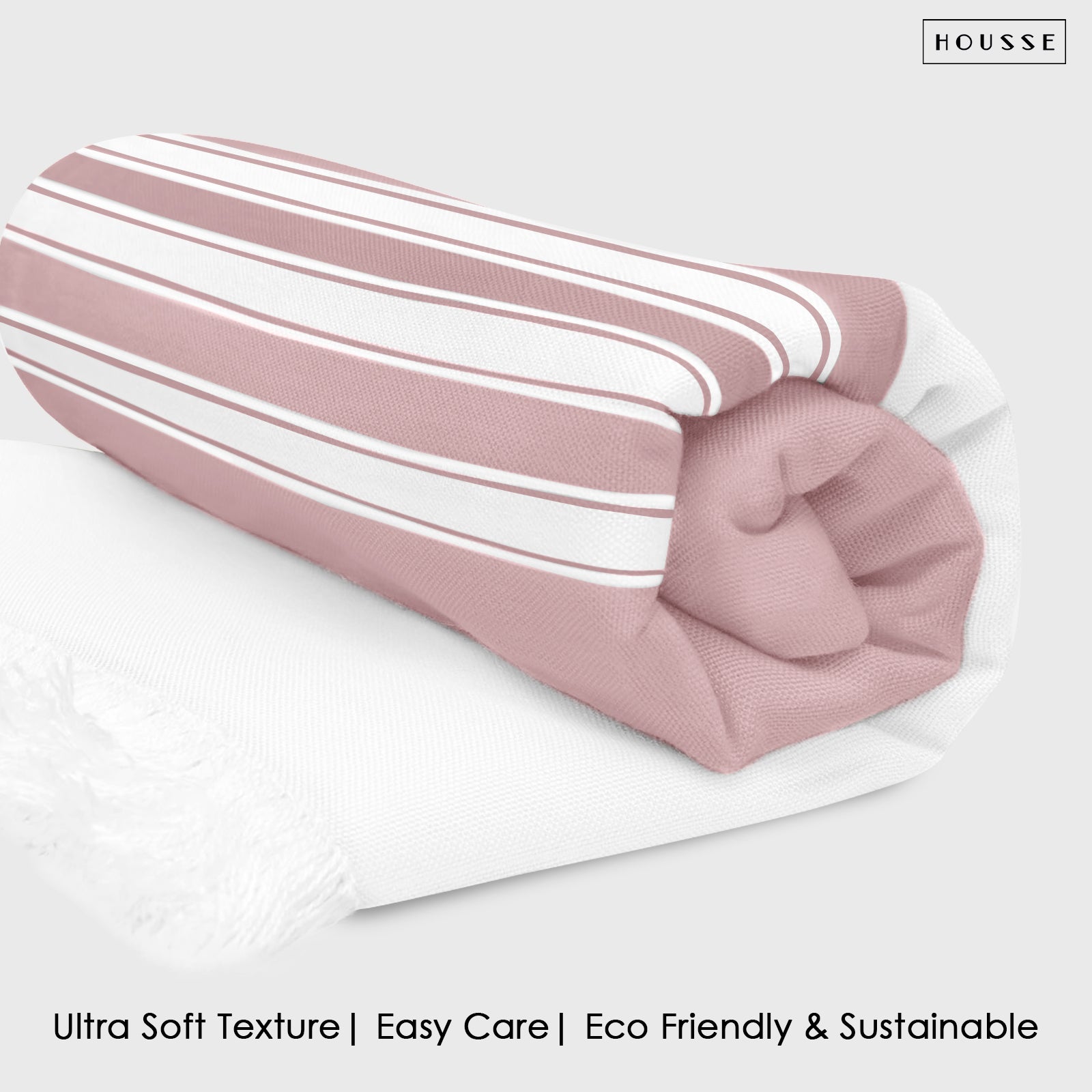 HOUSSE Bold Stripe 100% Bamboo Extra Large Bath Towel | Ultra Soft, Absorbent, Light Weight, & Quick Dry Towel for Bath, Travel, Gym, Beach, Pool, and Yoga | 80 X 160 cms