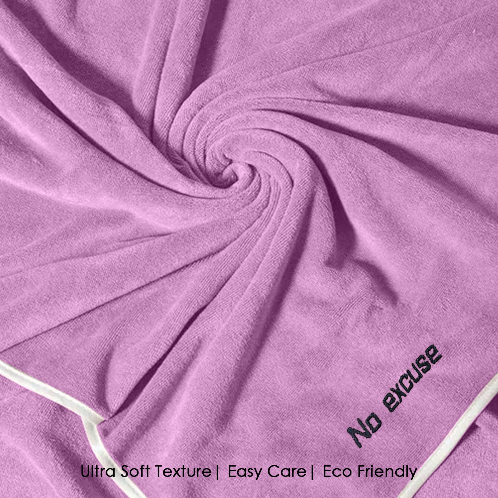 HOUSSE Premium Soft Microfiber Embroidery Bath Towel for Men, Women & Kids, 70x140cm Absorbent Quick-Drying Sweat Towel, 350 GSM Ideal for Gym, Beach, Outdoor